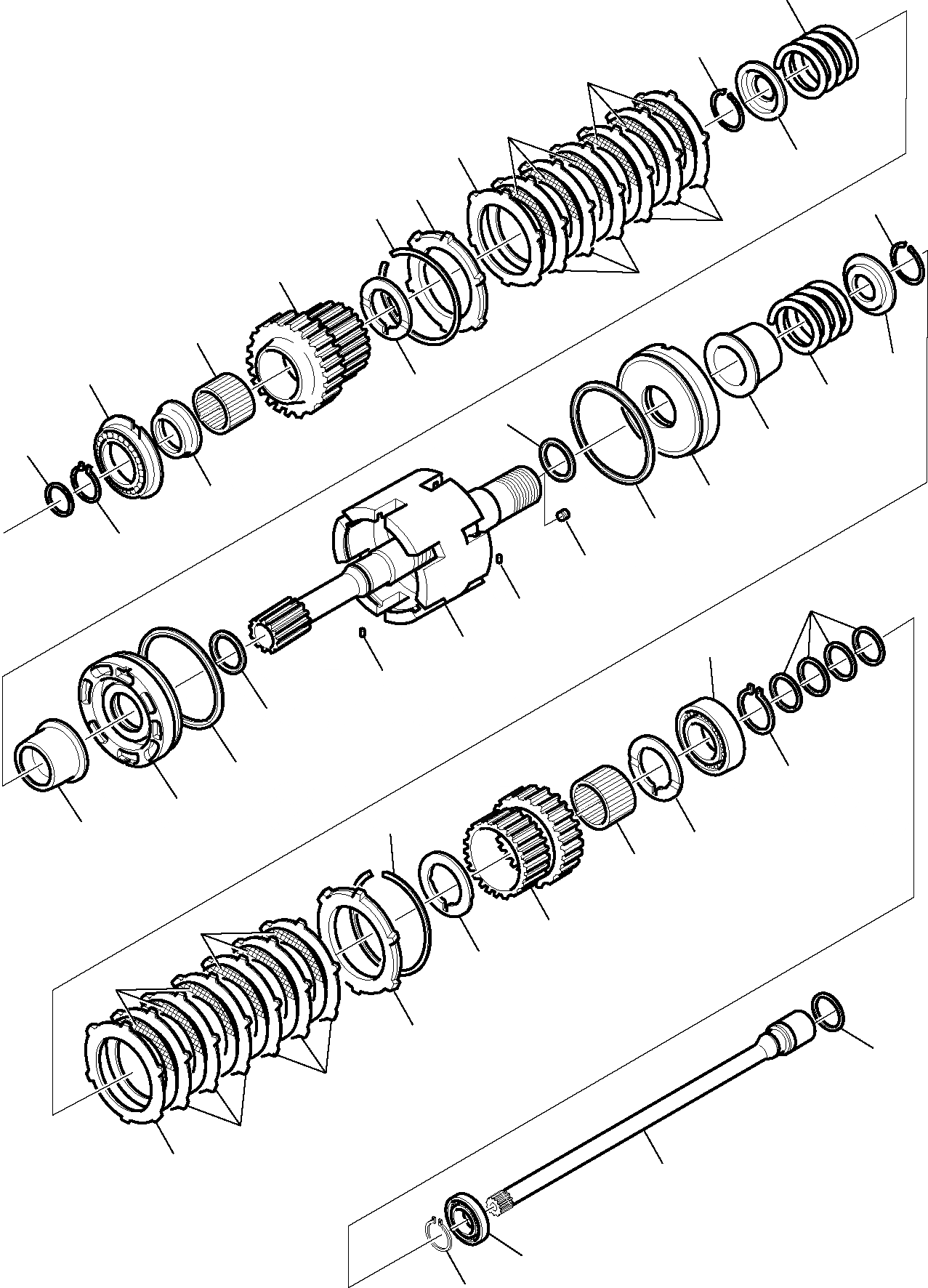 Схема запчастей Komatsu WB91R-5E0 - ТРАНСМИССИЯ (WD) (/) РАМА