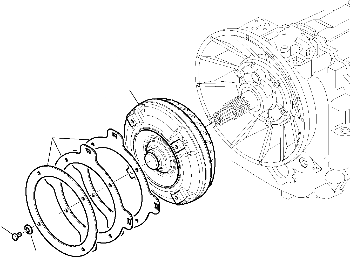 Схема запчастей Komatsu WB91R-5E0 - ТРАНСМИССИЯ (WD) (/) РАМА