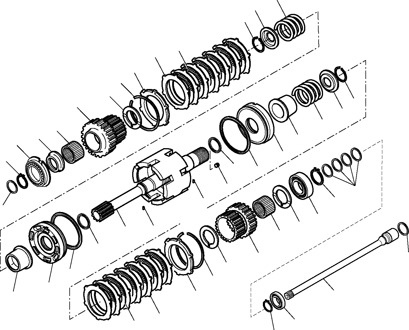 Схема запчастей Komatsu WB91R-5E0 - ТРАНСМИССИЯ (WD) (/9) РАМА