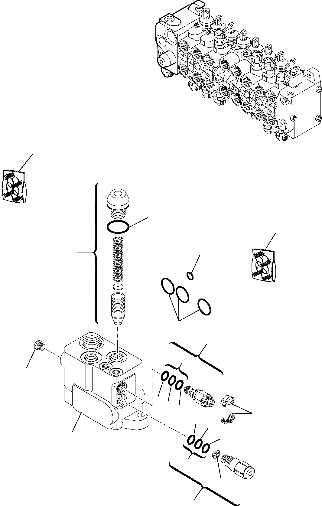 Схема запчастей Komatsu WB91R-5E0 - КЛАПАН УПРАВЛ-Я ЭКСКАВАТОРОМ (8-ЭЛЕМЕНТS) (/9) ГИДРАВЛИКА РАБОЧЕЕ ОБОРУДОВАНИЕ