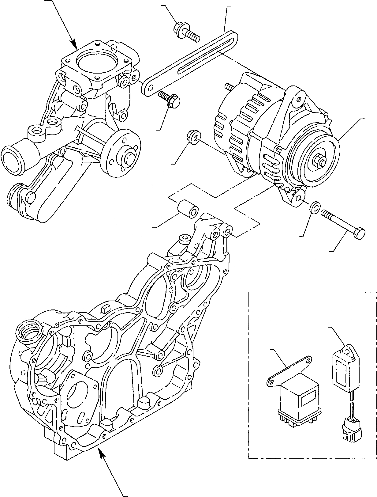 Схема запчастей Komatsu WB91R-2 - ГЕНЕРАТОР ДВИГАТЕЛЬ