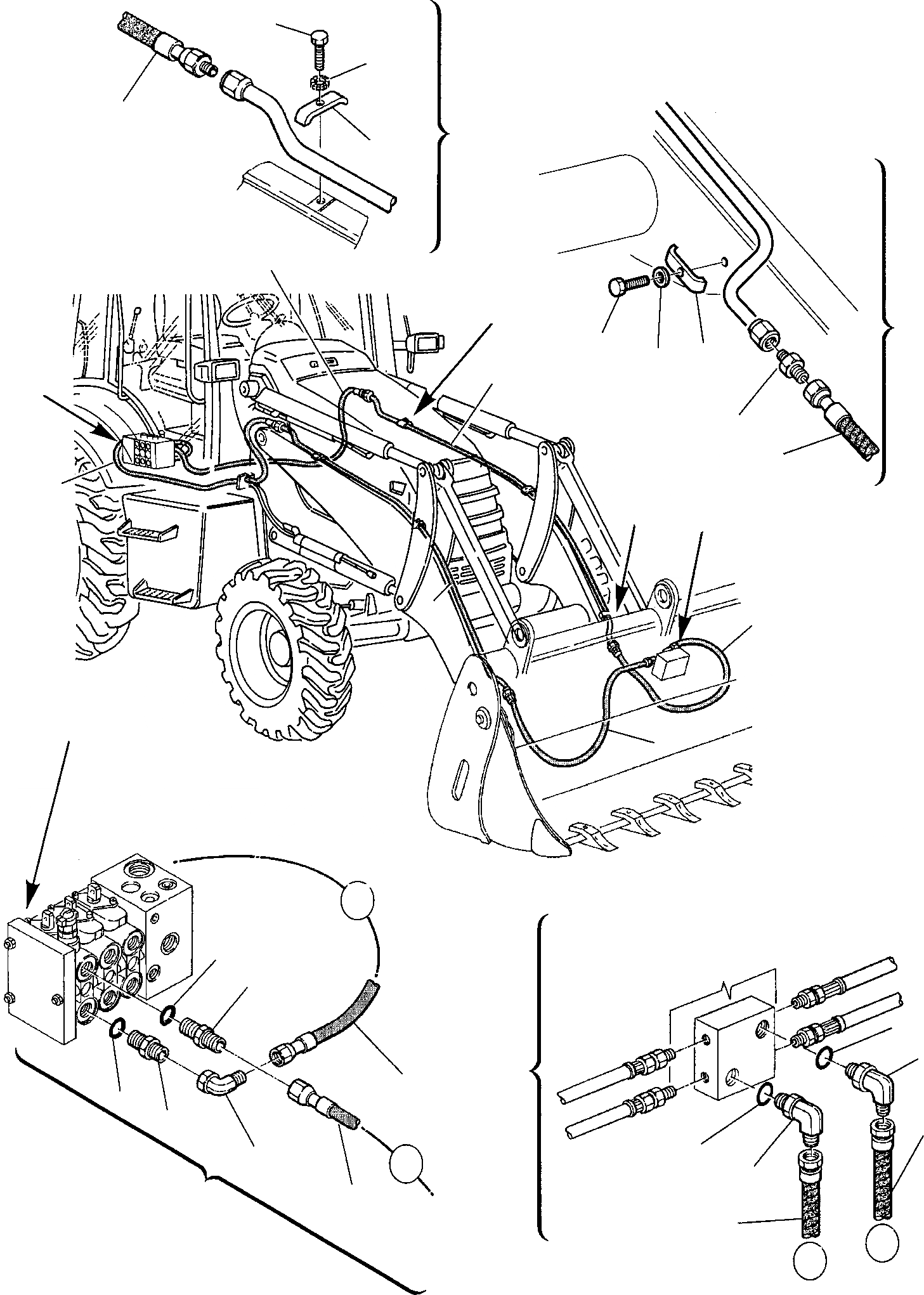 Схема запчастей Komatsu WB91R-2 - ГИДРОЛИНИЯ (КОВШ - [4 В 1] ЛИНИЯ ЦИЛИНДРА) (/) ГИДРАВЛИКА РАБОЧЕЕ ОБОРУДОВАНИЕ