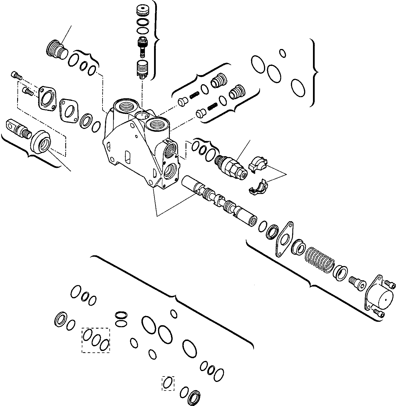 Схема запчастей Komatsu WB91R-2 - УПРАВЛЯЮЩ. КЛАПАН (7-СЕКЦИОНН) (ДЛЯ МОЛОТА) (/) ГИДРАВЛИКА РАБОЧЕЕ ОБОРУДОВАНИЕ