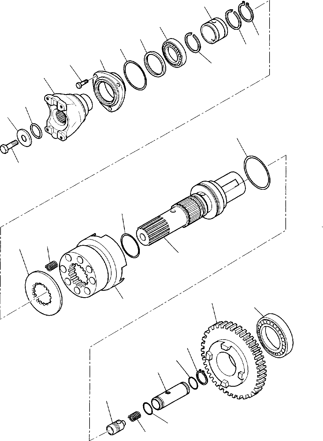 Схема запчастей Komatsu WB91R-2 - ТРАНСМИССИЯ (WD) (8/) РАМА