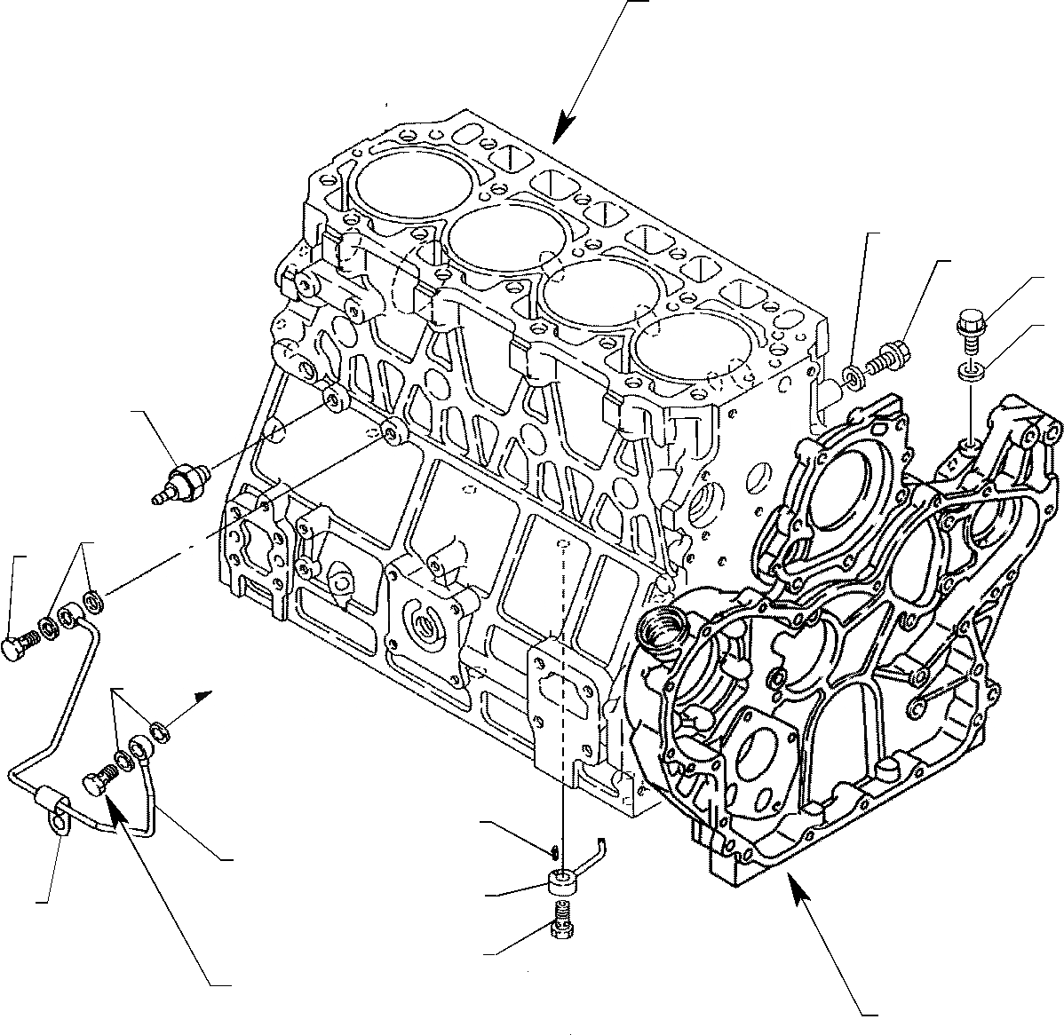 Схема запчастей Komatsu WB91R-2 - СИСТЕМА СМАЗКИ МАСЛ. ЛИНИЯ ДВИГАТЕЛЬ