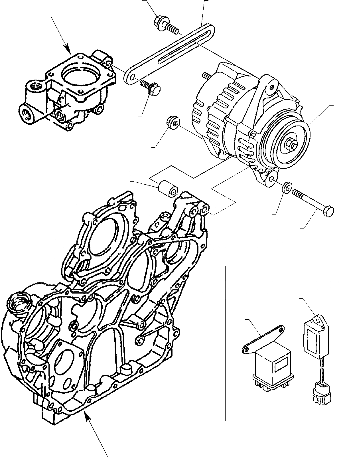 Схема запчастей Komatsu WB91R-2 - ГЕНЕРАТОР ДВИГАТЕЛЬ