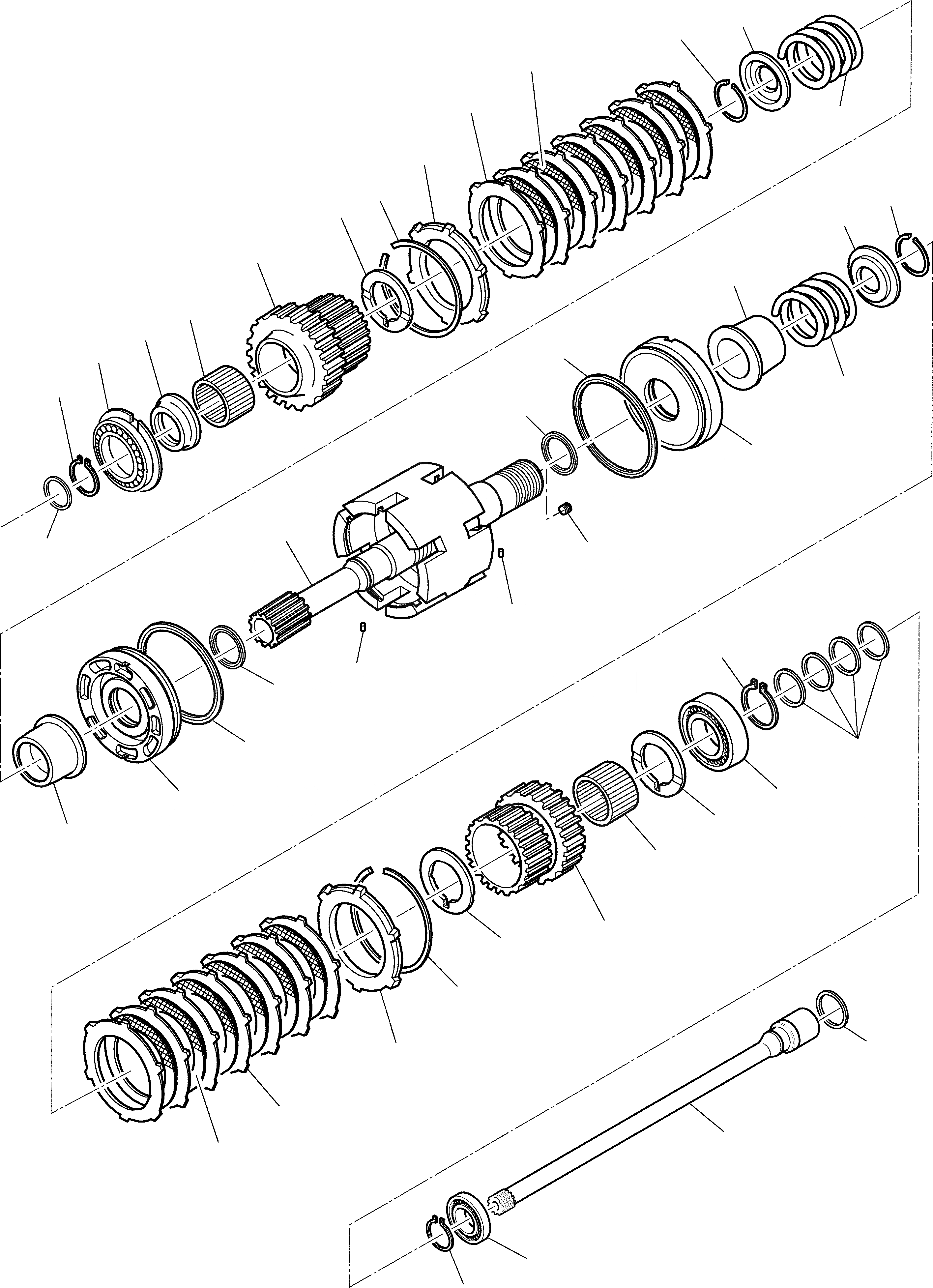 Схема запчастей Komatsu WB91R-2 - ТРАНСМИССИЯ (WD) (/) РАМА