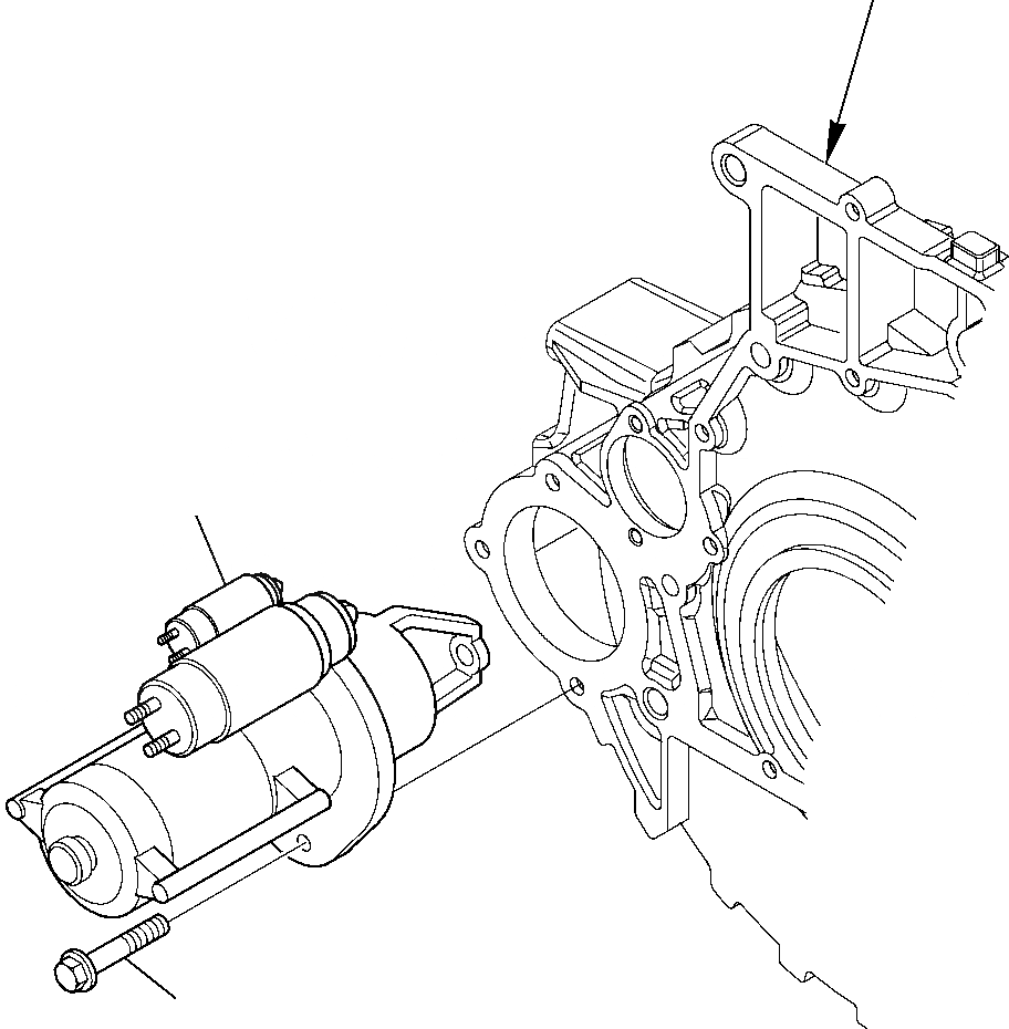 Схема запчастей Komatsu WB93R-5 - СТАРТЕР (/) ДВИГАТЕЛЬ