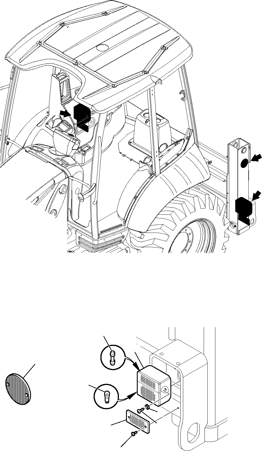 Схема запчастей Komatsu WB93R-5 - ЭЛЕКТРИКА (РАМА ЛИНИЯ) (TUV КМ/Ч) КОМПОНЕНТЫ ДВИГАТЕЛЯ И ЭЛЕКТРИКА