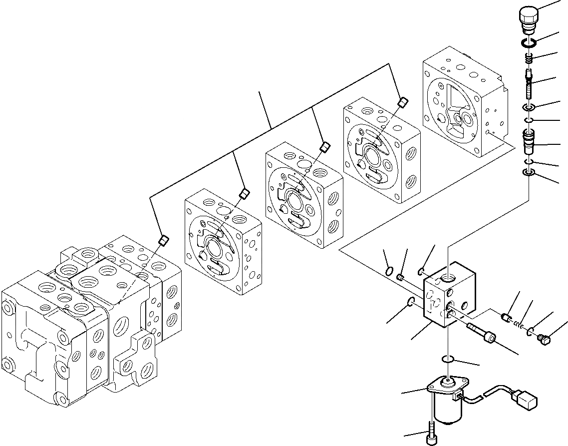 Схема запчастей Komatsu WB93R-5 - 8-СЕКЦИОНН. УПРАВЛЯЮЩ. КЛАПАН (С ЭКСКАВАТ. PPC) (/) ГИДРАВЛИКА РАБОЧЕЕ ОБОРУДОВАНИЕ