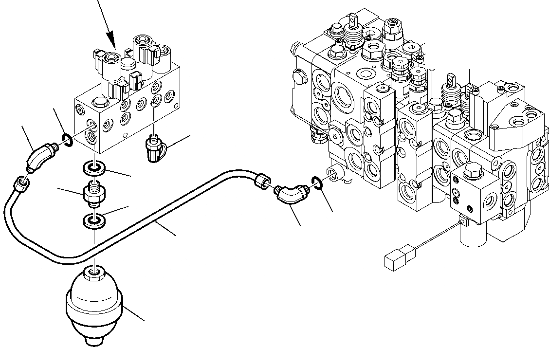 Схема запчастей Komatsu WB93R-5 - ГИДРОЛИНИЯ (СЕРВОУПРАВЛ. ЛИНИЯ ПОДАЧИ) ГИДРАВЛИКА РАБОЧЕЕ ОБОРУДОВАНИЕ