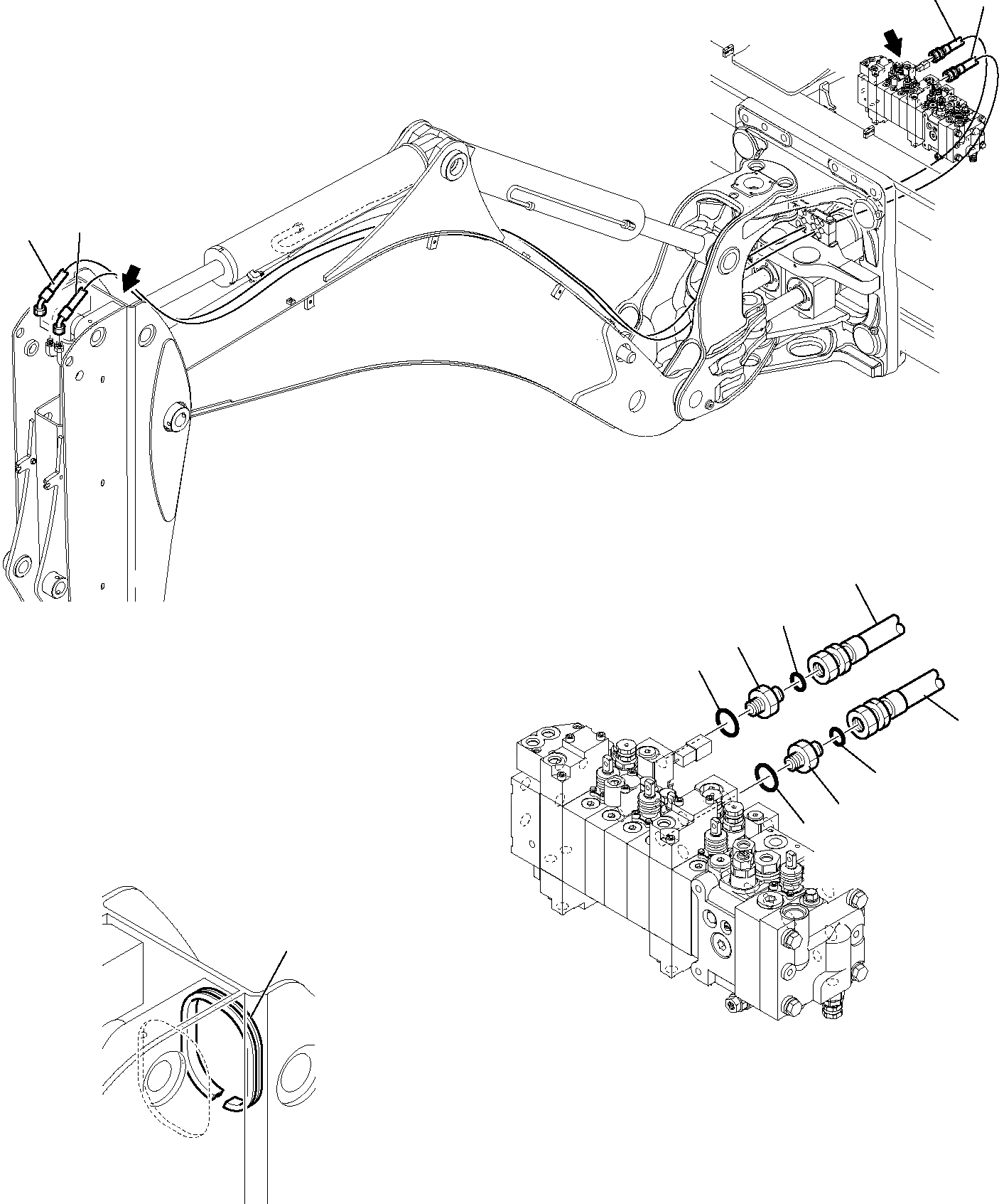 Схема запчастей Komatsu WB93R-5 - ГИДРОЛИНИЯ (СЕРВОУПРАВЛ. ЛИНИЯ) (ЛИНИЯ ТЕЛЕСКОП. РУКОЯТИ) (С СТРЕЛА С БОКОВ. СМЕЩЕНИЕМ) ГИДРАВЛИКА РАБОЧЕЕ ОБОРУДОВАНИЕ