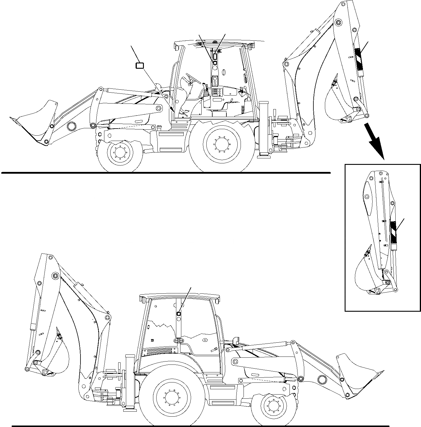 Схема запчастей Komatsu WB93R-5 - МАРКИРОВКА (ITALY ВЕРСИЯ) МАРКИРОВКА