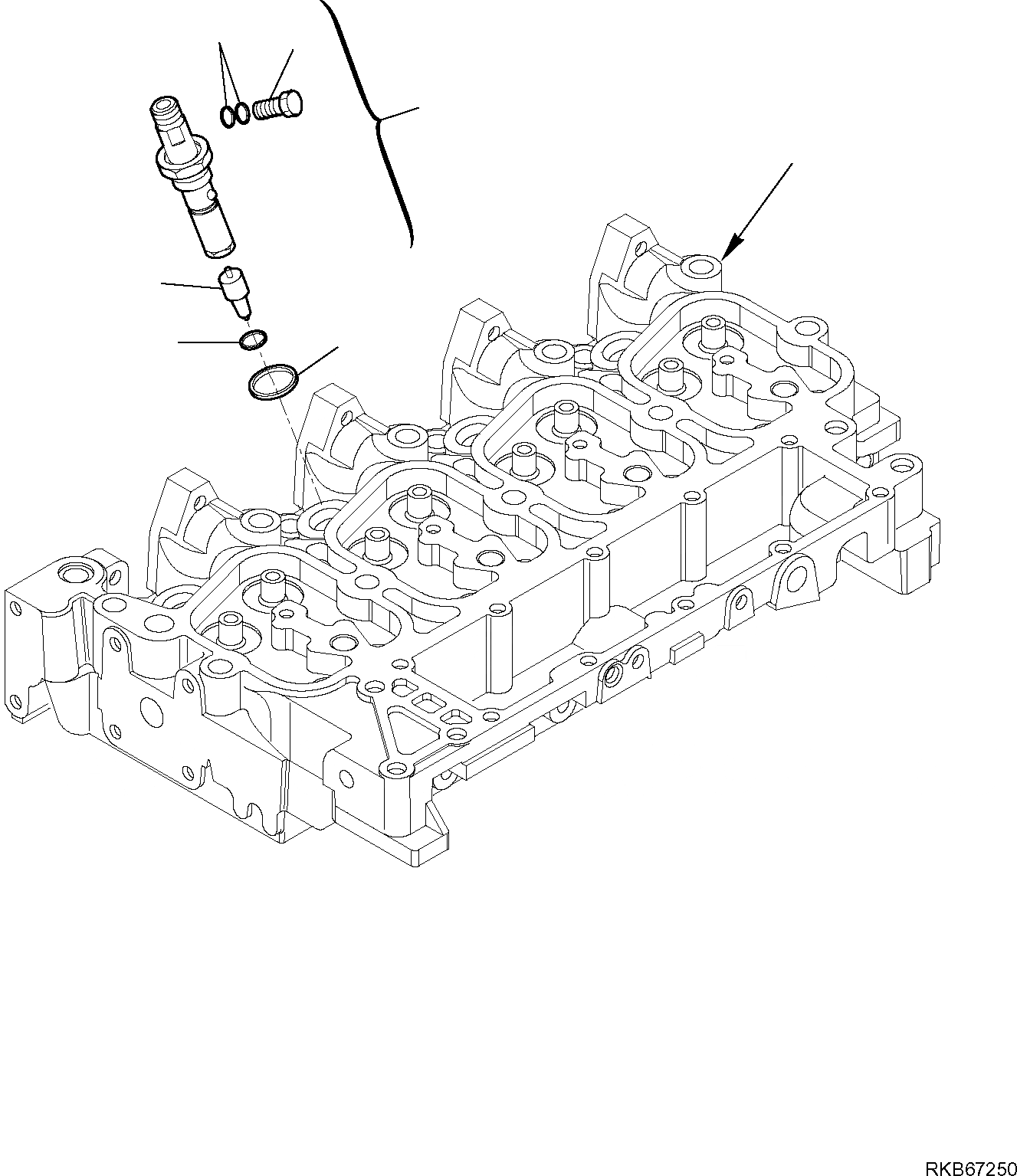 Схема запчастей Komatsu WB93R-5E0 - ТОПЛИВН. ФОРСУНКА ДВИГАТЕЛЬ