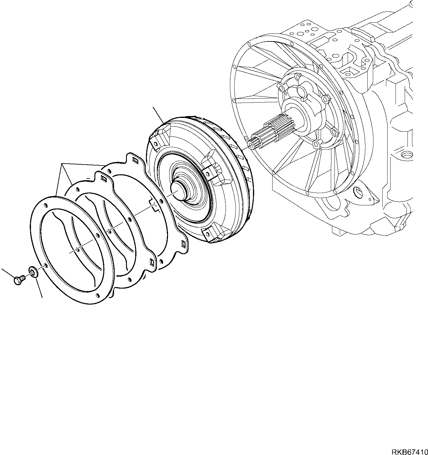 Схема запчастей Komatsu WB93R-5E0 - ТРАНСМИССИЯ (/) РАМА