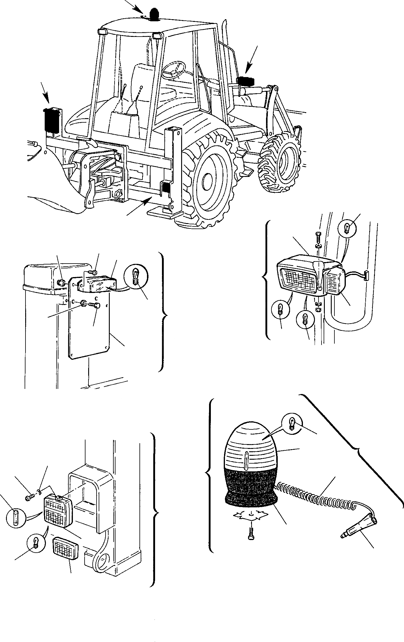 Схема запчастей Komatsu WB93R-2 - ЭЛЕКТРИКА (/) КОМПОНЕНТЫ ДВИГАТЕЛЯ И ЭЛЕКТРИКА