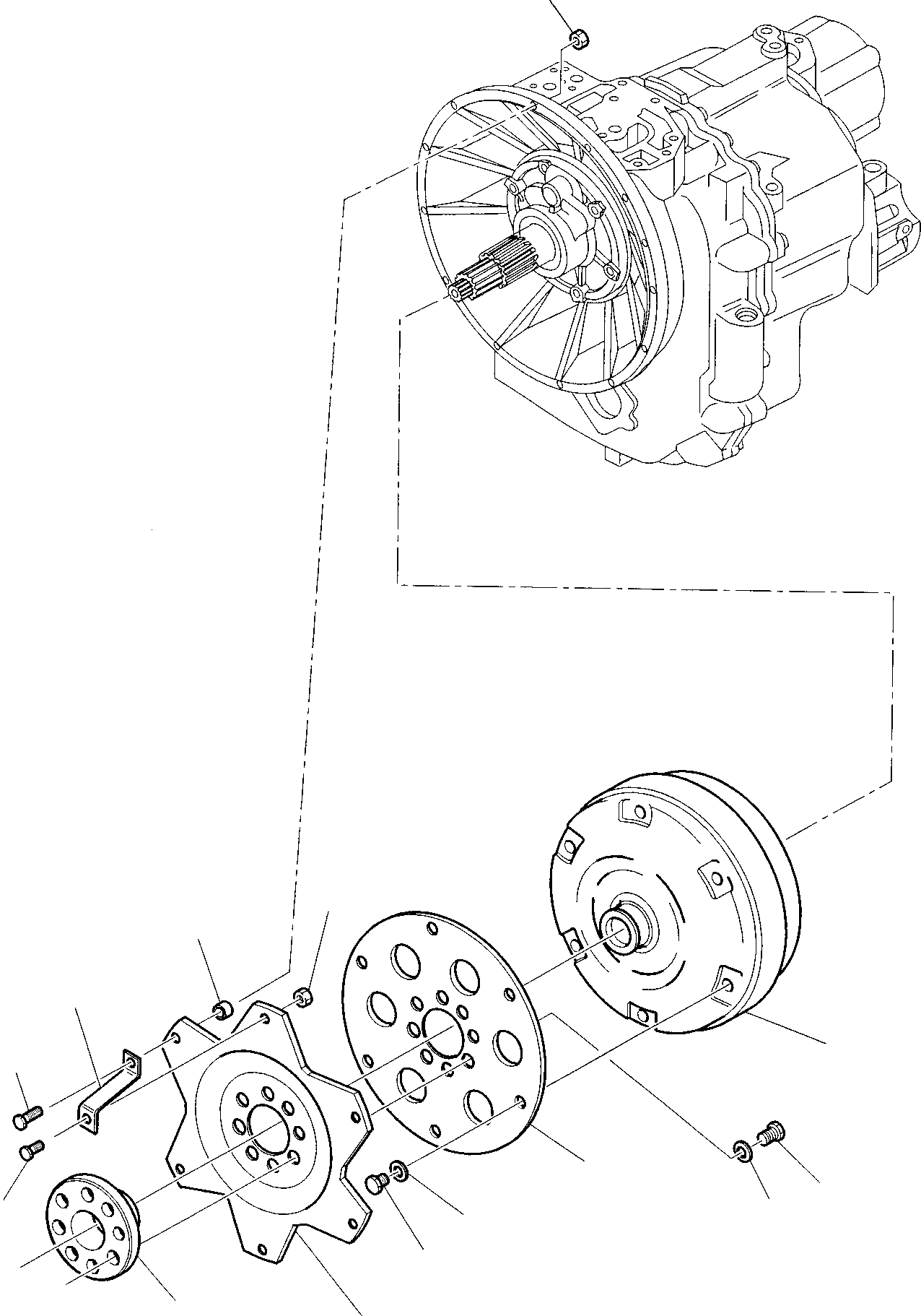 Схема запчастей Komatsu WB93R-2 - ТРАНСМИССИЯ (WD) (/) РАМА