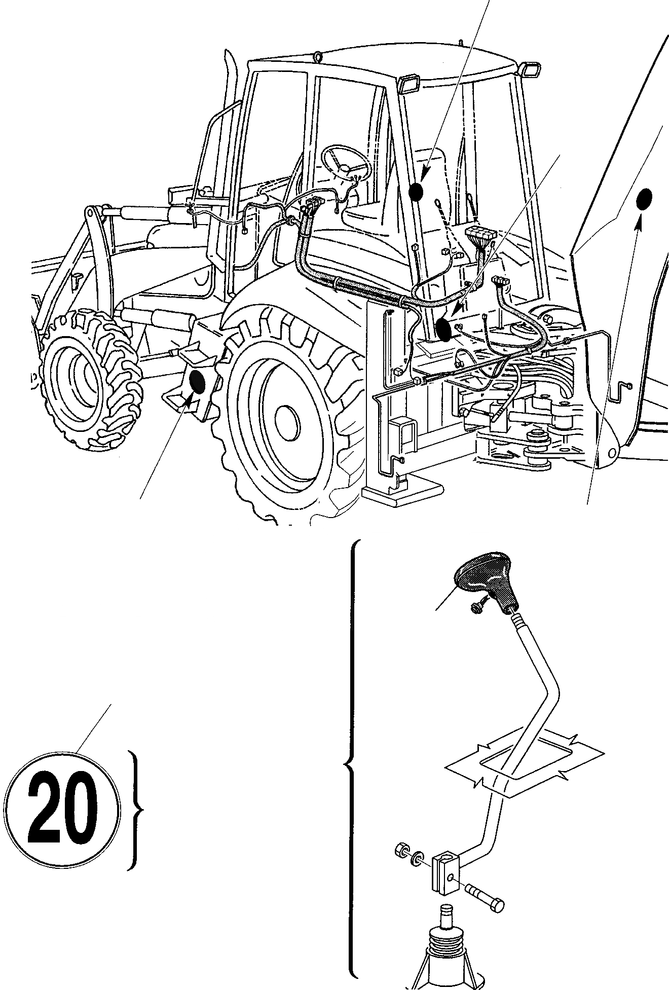 Схема запчастей Komatsu WB93R-2 - ACCESSOIRES ДЛЯ ГЕРМАН. ( КМ/Ч ВЕРСИЯ) МАРКИРОВКА