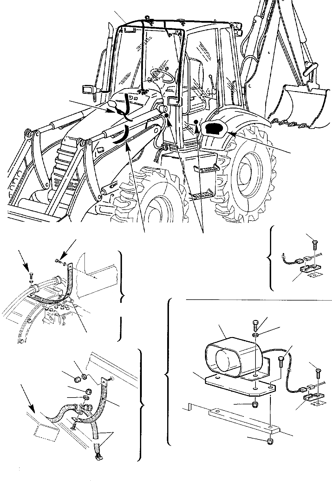 Схема запчастей Komatsu WB93R-2 - ЭЛЕКТРИКА (/) КОМПОНЕНТЫ ДВИГАТЕЛЯ И ЭЛЕКТРИКА