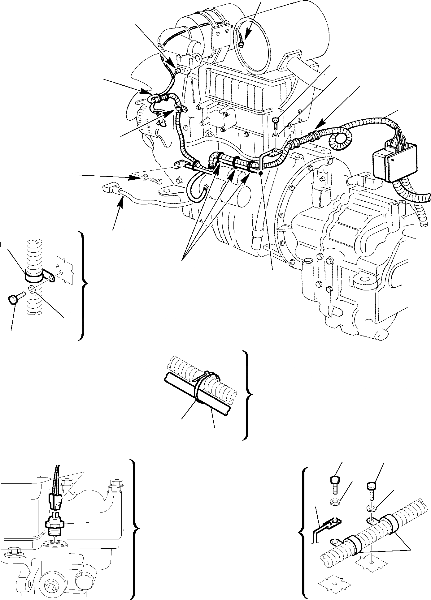 Схема запчастей Komatsu WB93R-2 - ЭЛЕКТРИКА (/) КОМПОНЕНТЫ ДВИГАТЕЛЯ И ЭЛЕКТРИКА