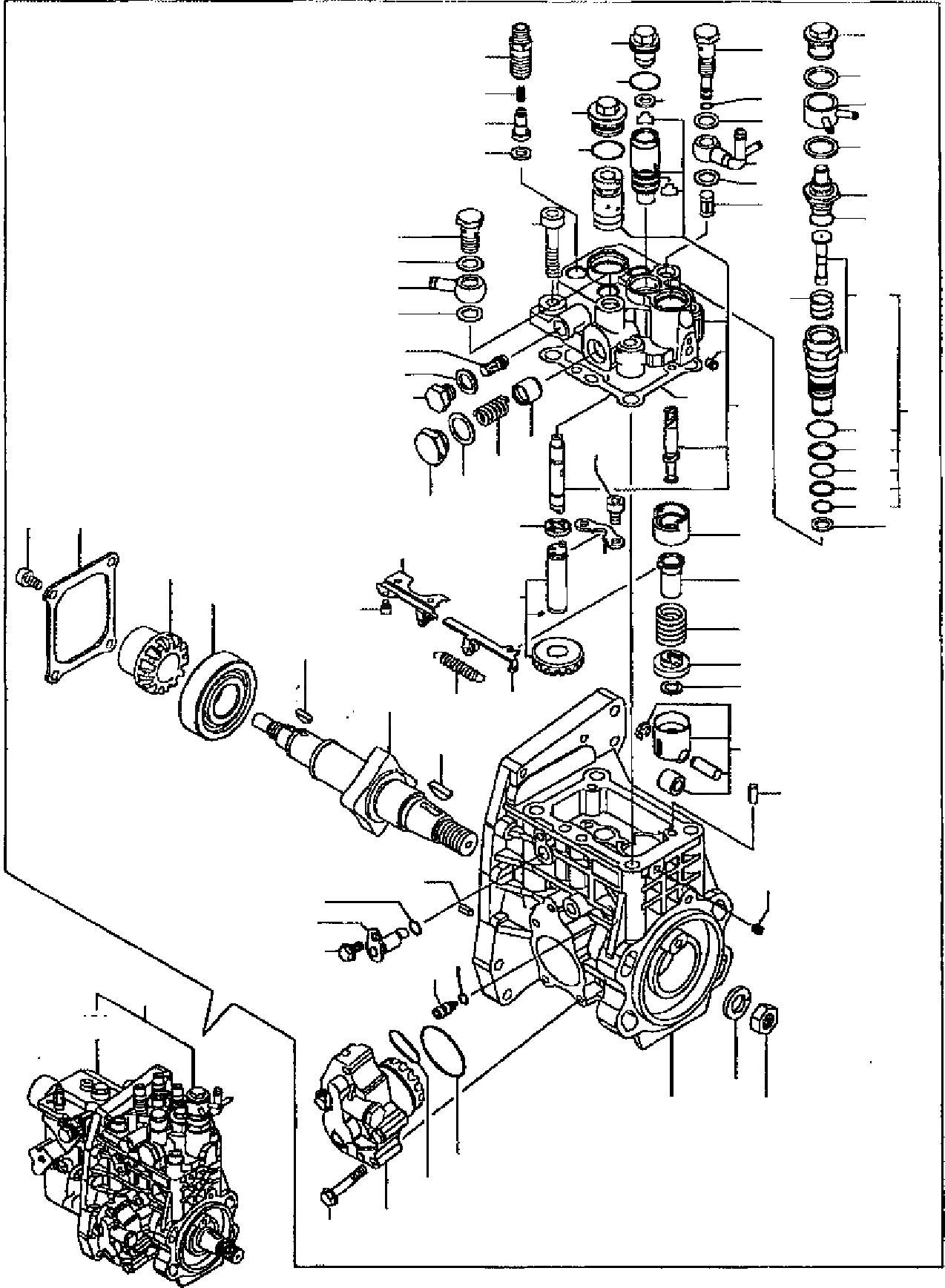 Схема запчастей Komatsu WB93R-2 - ТОПЛ. НАСОС ДВИГАТЕЛЬ