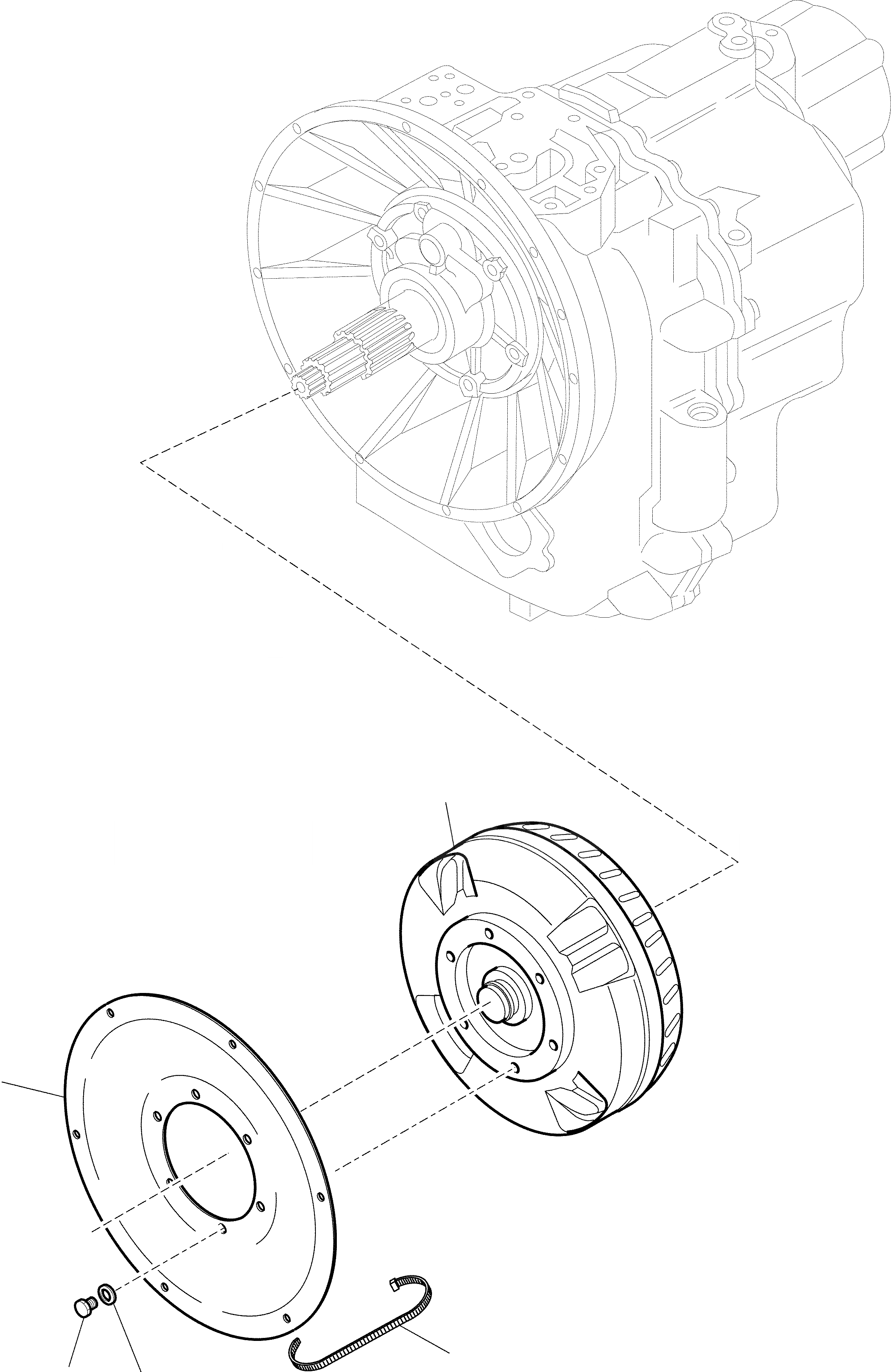 Схема запчастей Komatsu WB93R-2 - ТРАНСМИССИЯ (WD) (/) РАМА