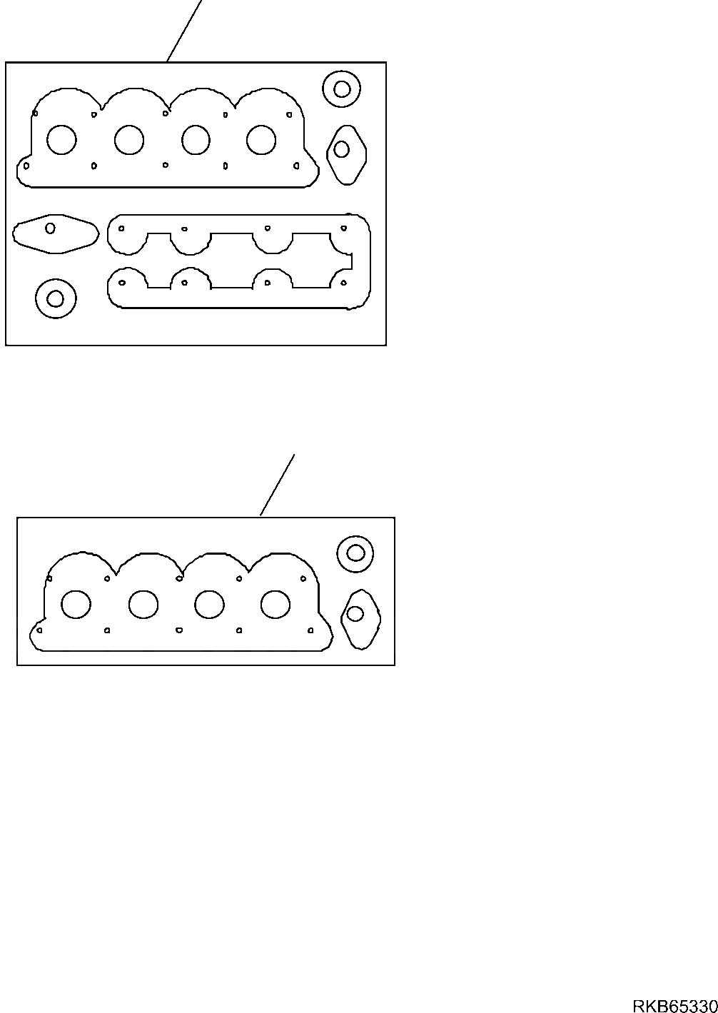 Схема запчастей Komatsu WB97S-5E0 - КОМПЛЕКТ ПРОКЛАДОК ДВИГАТЕЛЬ БЛОК