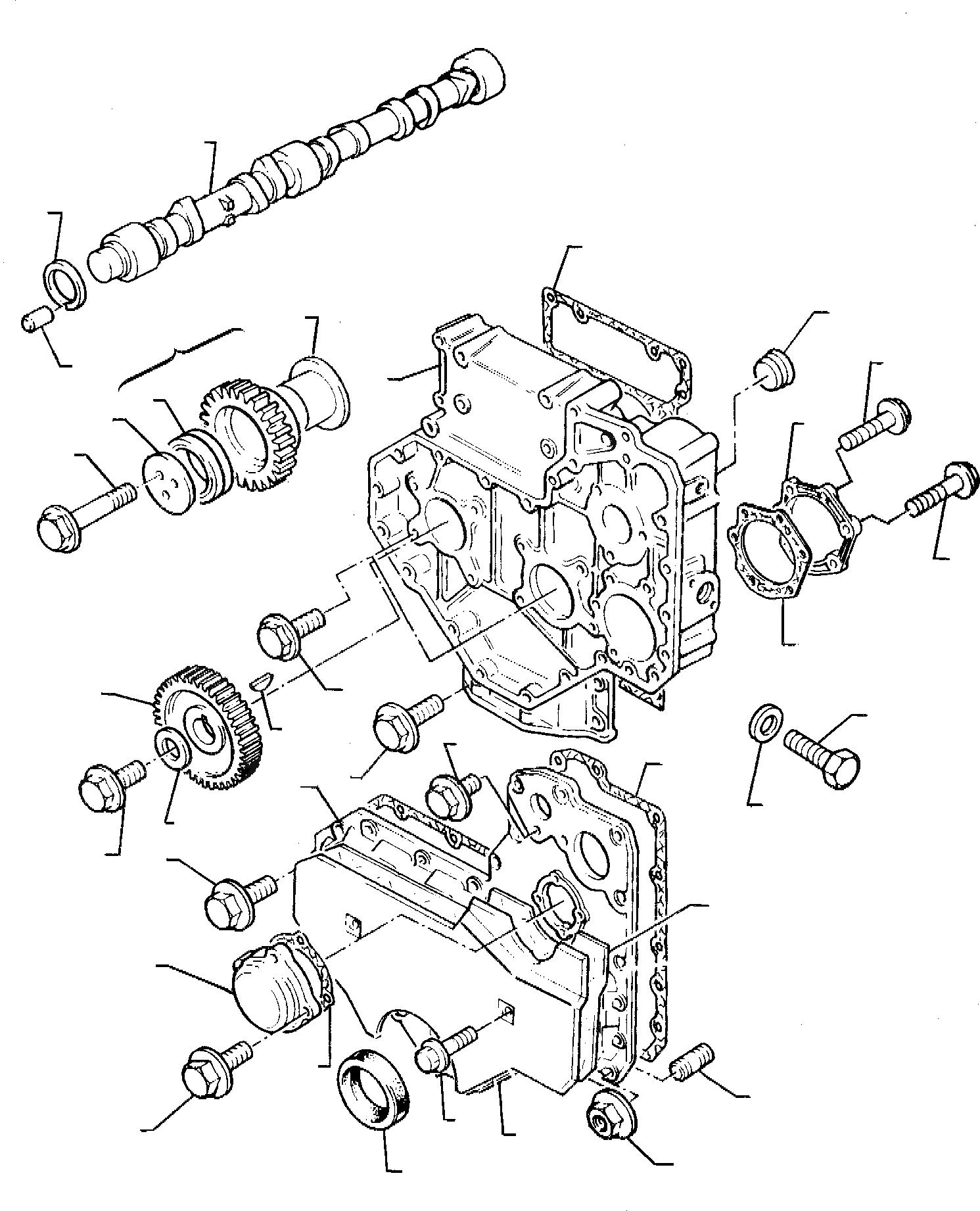 Схема запчастей Komatsu WB95R-1 WB97R-1 - TIMING ПРИВОД И РАСПРЕДВАЛ (ASPIRATED ДВИГАТЕЛЬ) ГОЛОВКА ЦИЛИНДРОВ