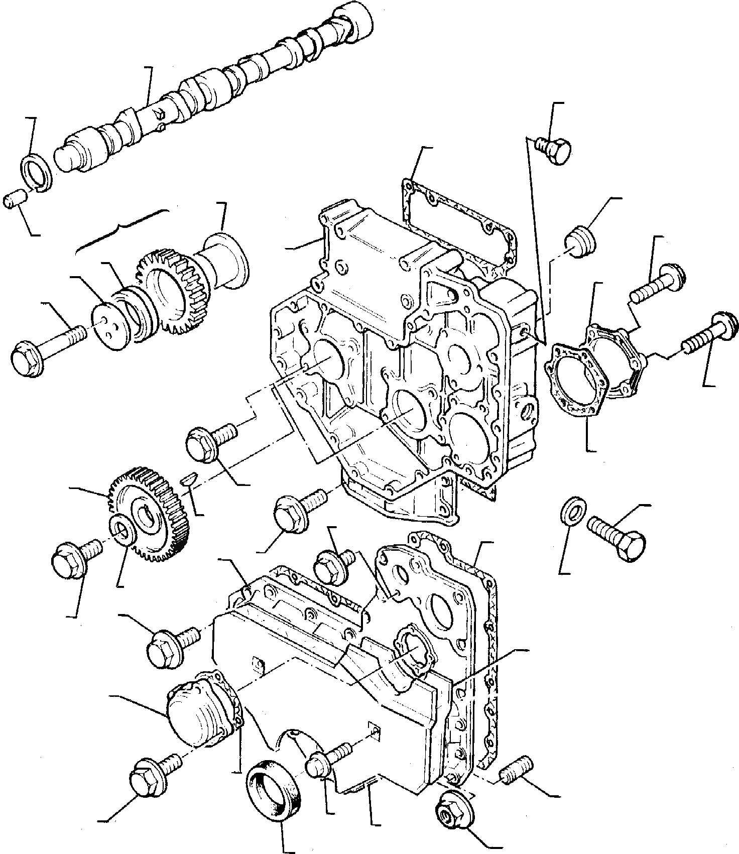 Схема запчастей Komatsu WB95R-1 WB97R-1 - TIMING ПРИВОД И РАСПРЕДВАЛ (TURBO ДВИГАТЕЛЬ) ГОЛОВКА ЦИЛИНДРОВ