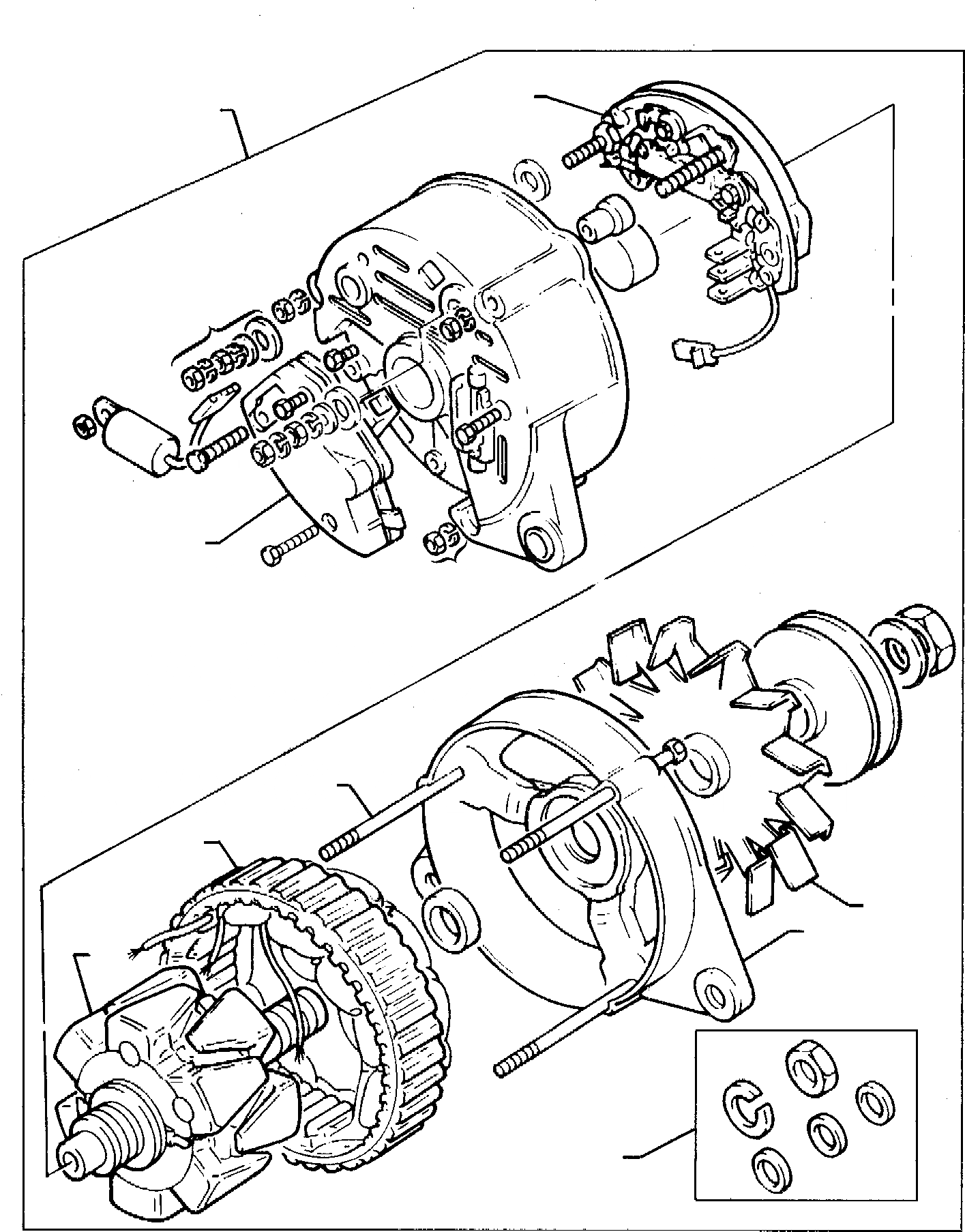 Схема запчастей Komatsu WB95R-1 WB97R-1 - ГЕНЕРАТОР (ASPIRATED ДВИГАТЕЛЬ) ГОЛОВКА ЦИЛИНДРОВ