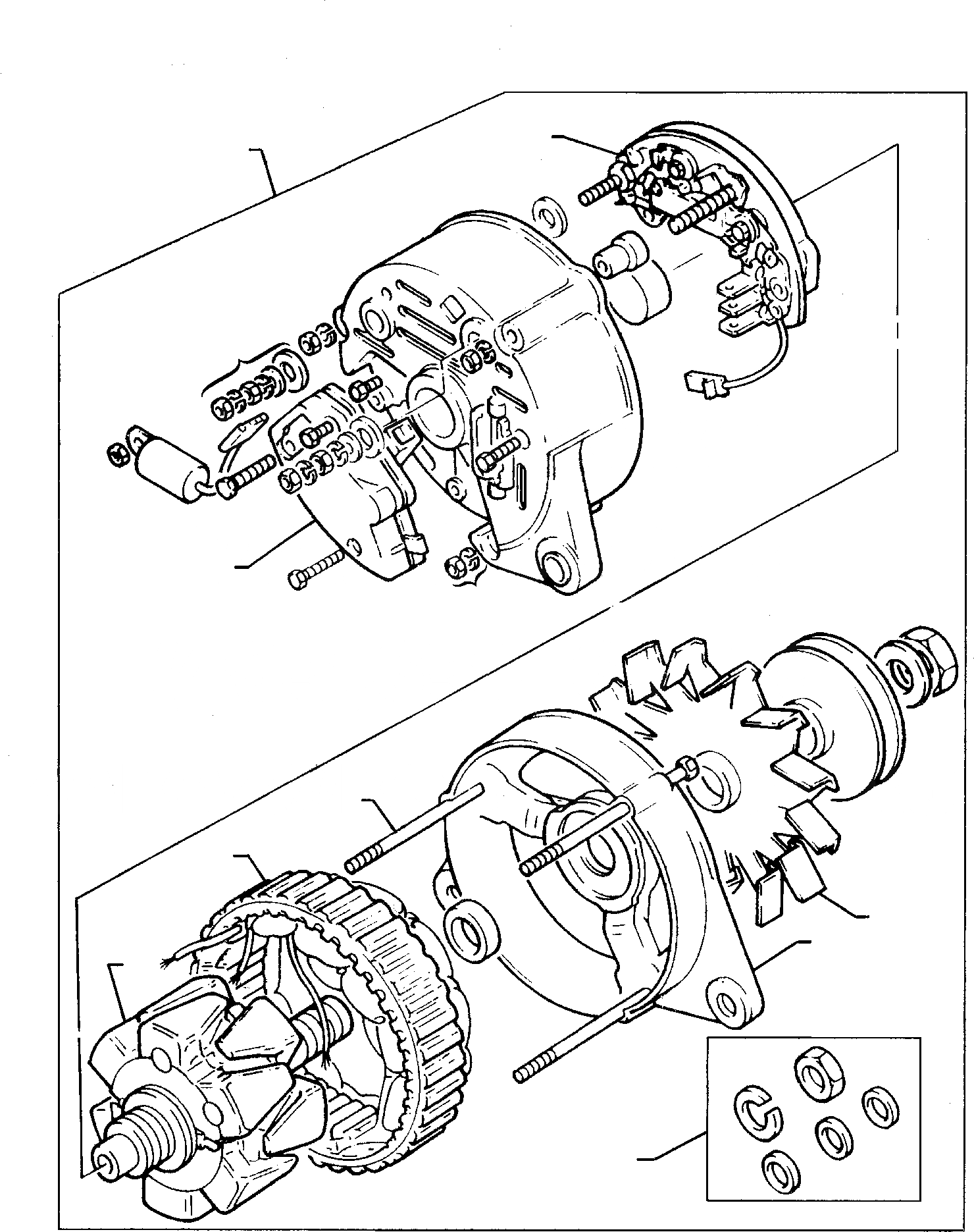 Схема запчастей Komatsu WB95R-1 WB97R-1 - ГЕНЕРАТОР (TURBO ДВИГАТЕЛЬ) ГОЛОВКА ЦИЛИНДРОВ