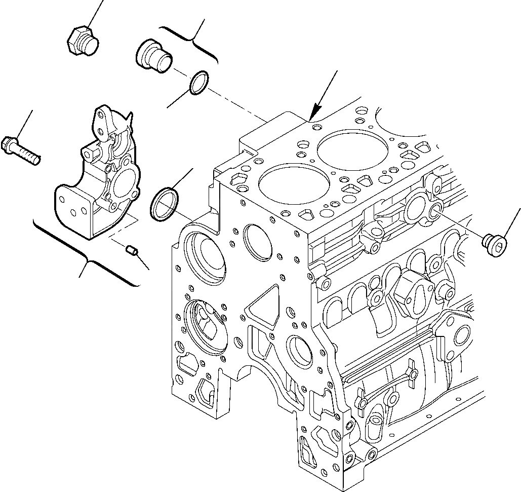 Схема запчастей Komatsu WB97R-5 - СИСТЕМА ОХЛАЖДЕНИЯ ДВИГАТЕЛЬ