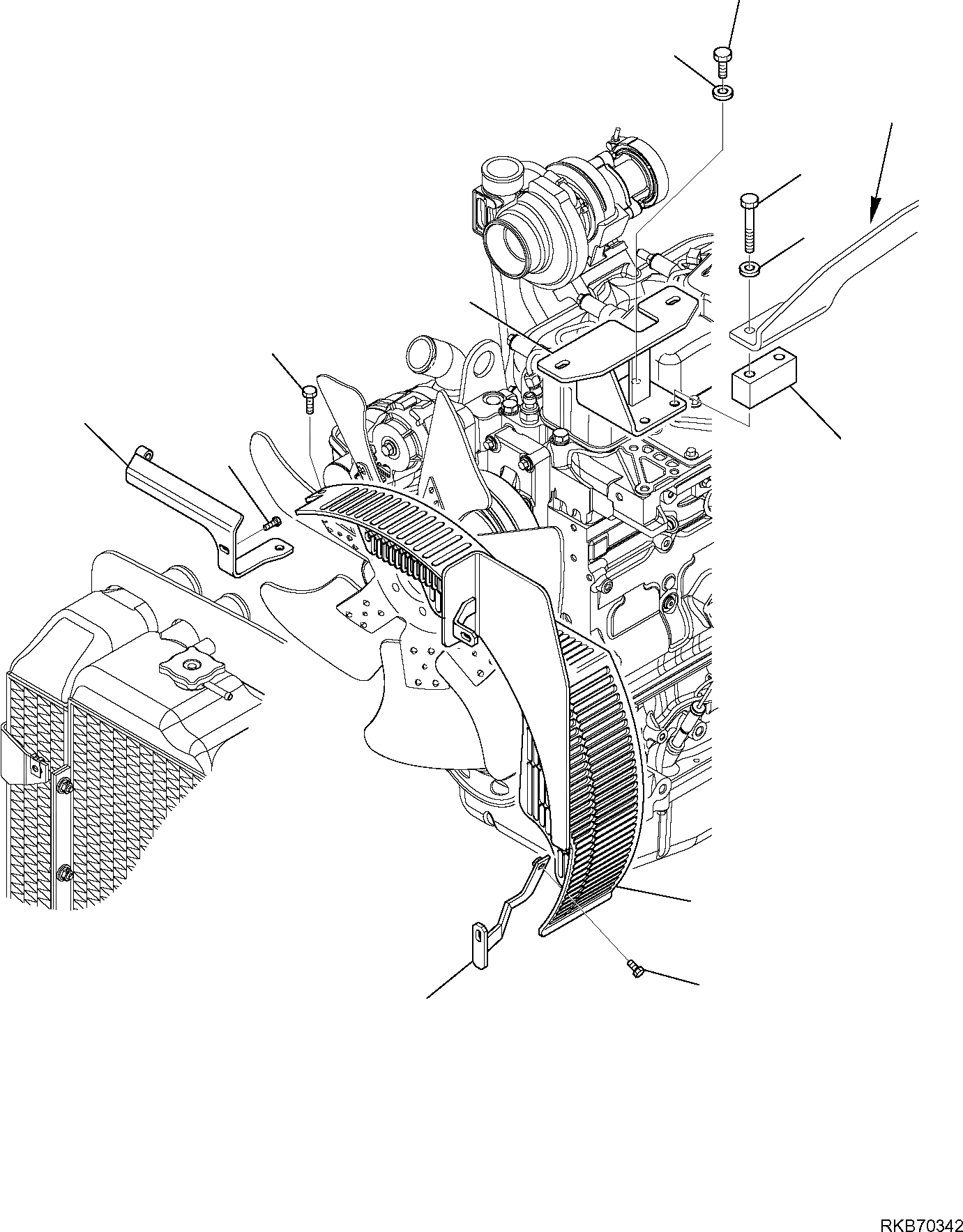 Схема запчастей Komatsu WB97R-5E0 - ЗАЩИТА ВЕНТИЛЯТОРА (С ПОДОГРЕВ.) КОМПОНЕНТЫ ДВИГАТЕЛЯ