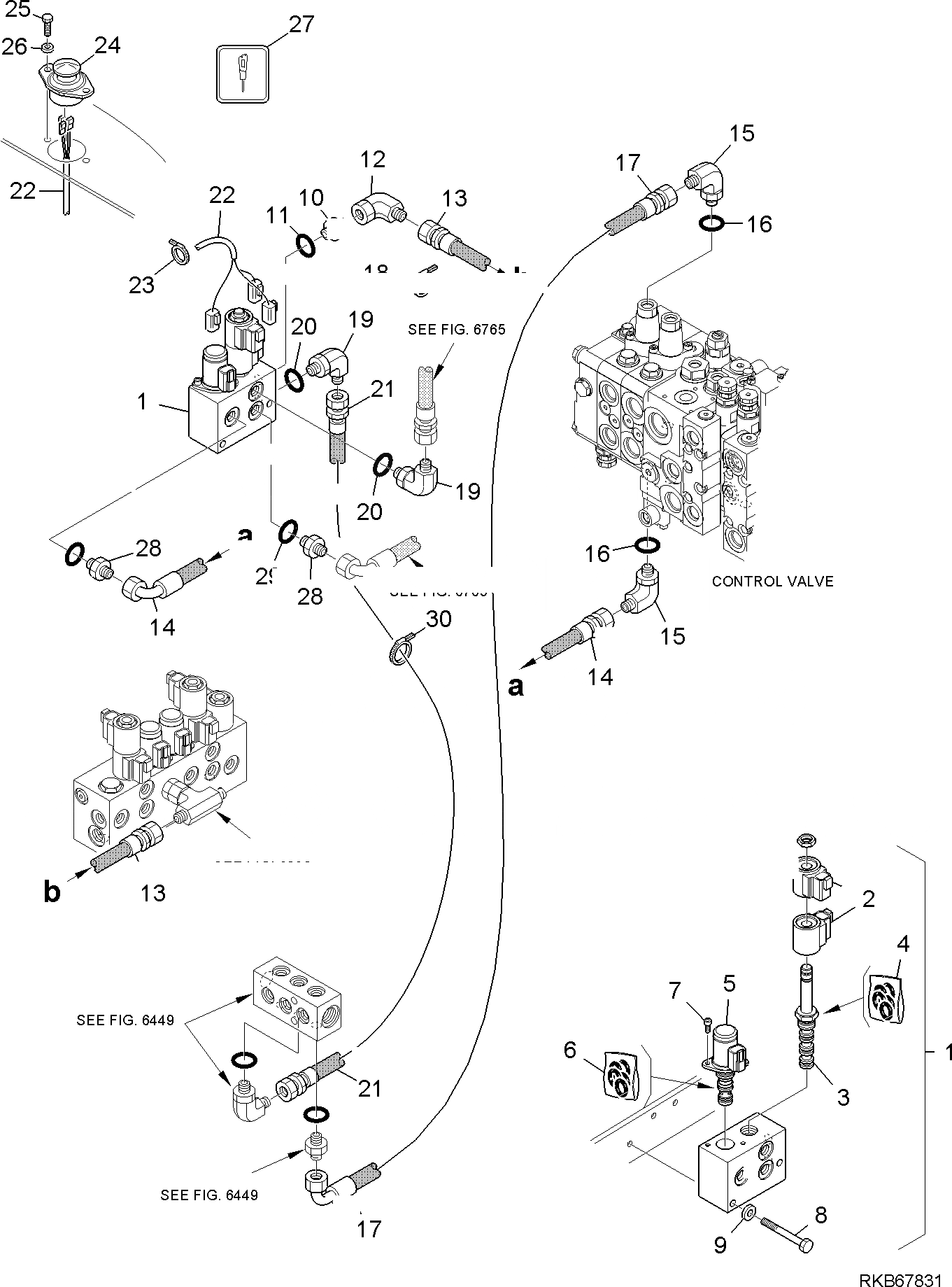 Схема запчастей Komatsu WB97R-5E0 - ГИДРОЛИНИЯ (СЕРВОУПРАВЛ. ЛИНИЯ) (МОЛОТ) (С ТЕЛЕСКОПИЧЕСК. РУКОЯТЬ) РАБОЧЕЕ ОБОРУДОВАНИЕ ГИДРАВЛИКА