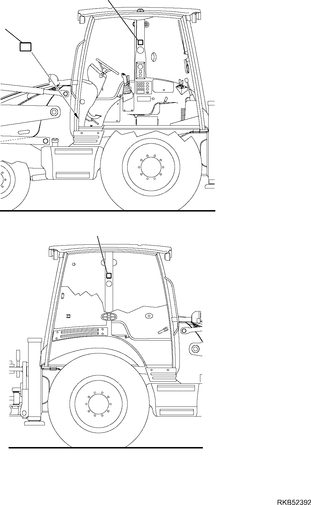 Схема запчастей Komatsu WB97R-5E0 - МАРКИРОВКА (ГЕРМАН. ВЕРСИЯ) МАРКИРОВКА