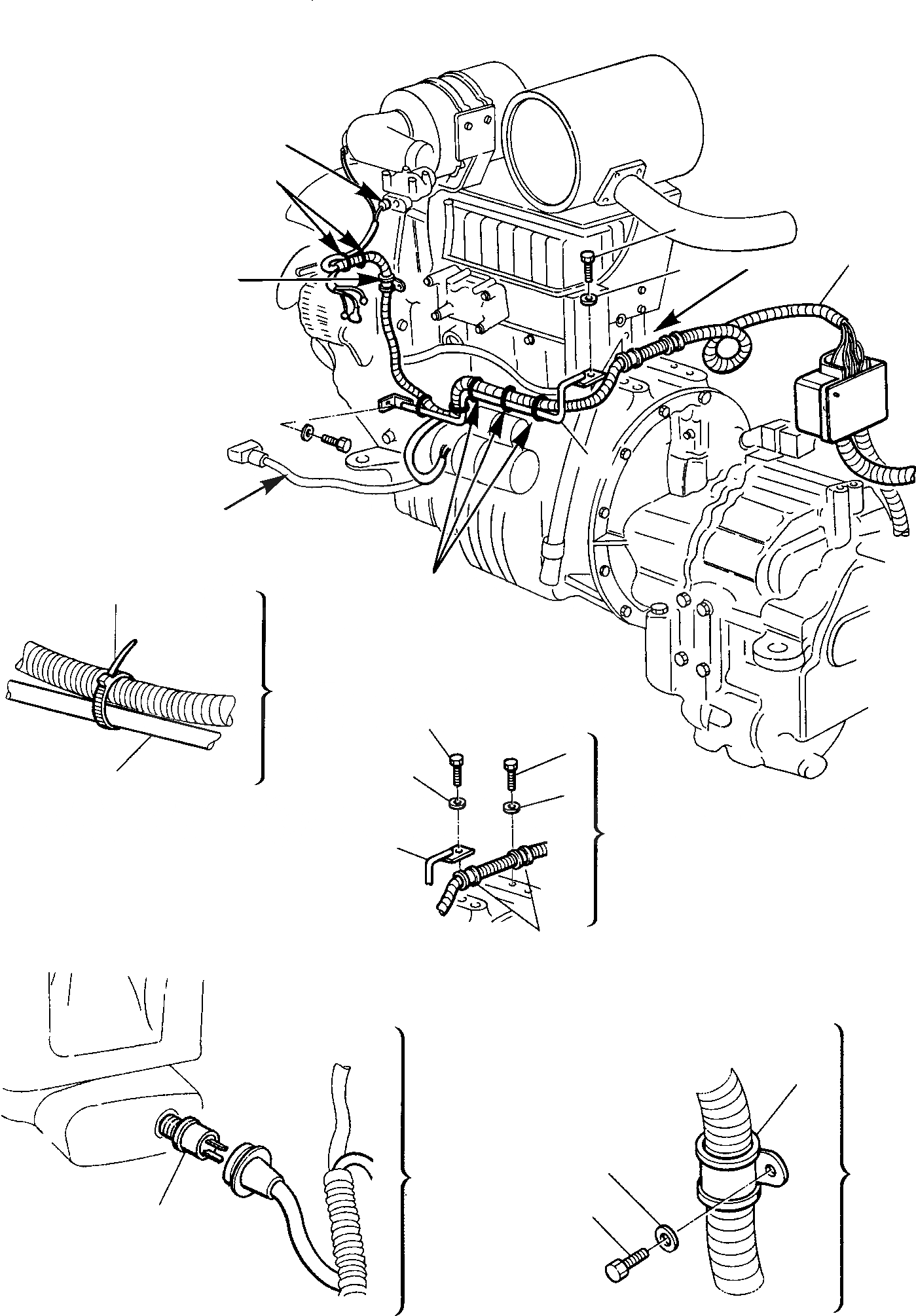 Схема запчастей Komatsu WB97R-2 - ЭЛЕКТРИКА (/) КОМПОНЕНТЫ ДВИГАТЕЛЯ И ЭЛЕКТРИКА