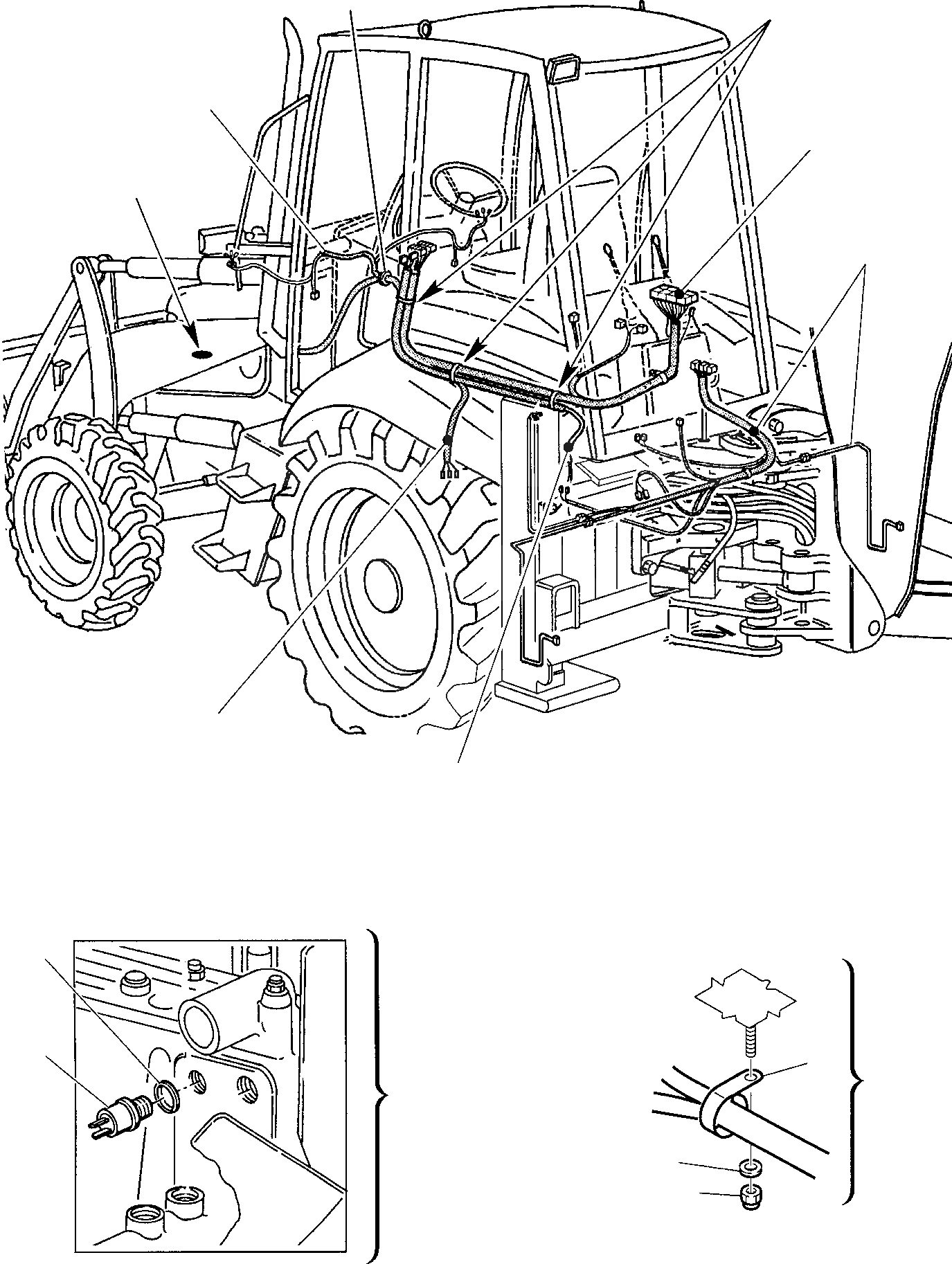 Схема запчастей Komatsu WB97R-2 - ЭЛЕКТРИКА (/) КОМПОНЕНТЫ ДВИГАТЕЛЯ И ЭЛЕКТРИКА