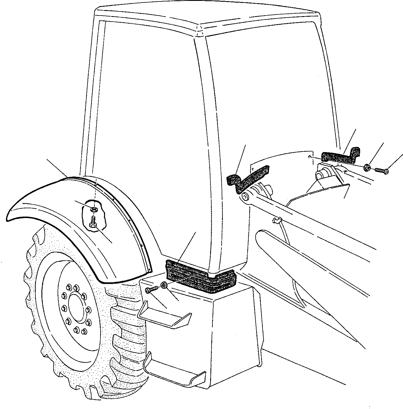 Схема запчастей Komatsu WB97R-2 - КРЫШКИ (/) ЧАСТИ КОРПУСА И КАБИНА