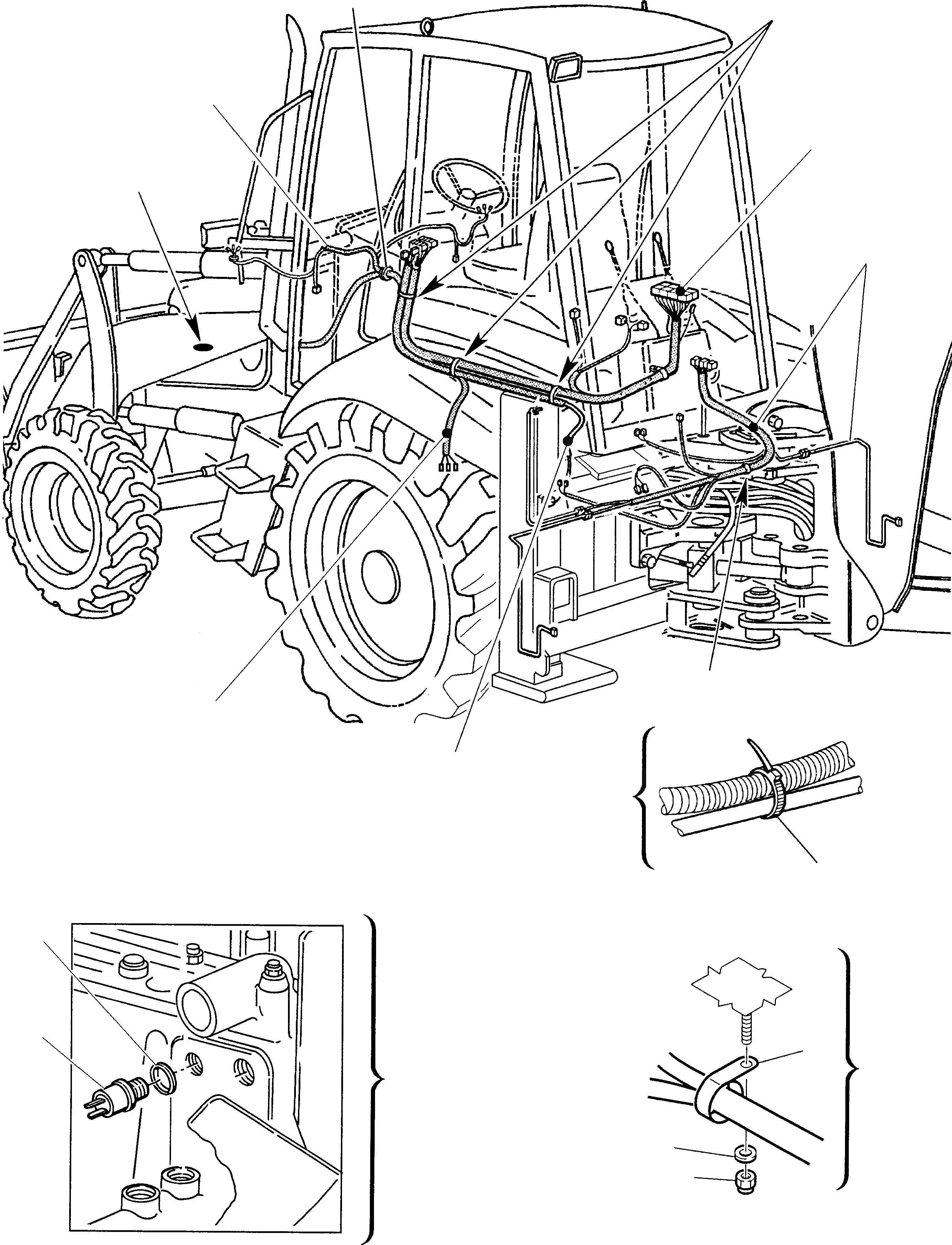 Схема запчастей Komatsu WB97R-2 - ЭЛЕКТРИКА (/) КОМПОНЕНТЫ ДВИГАТЕЛЯ И ЭЛЕКТРИКА