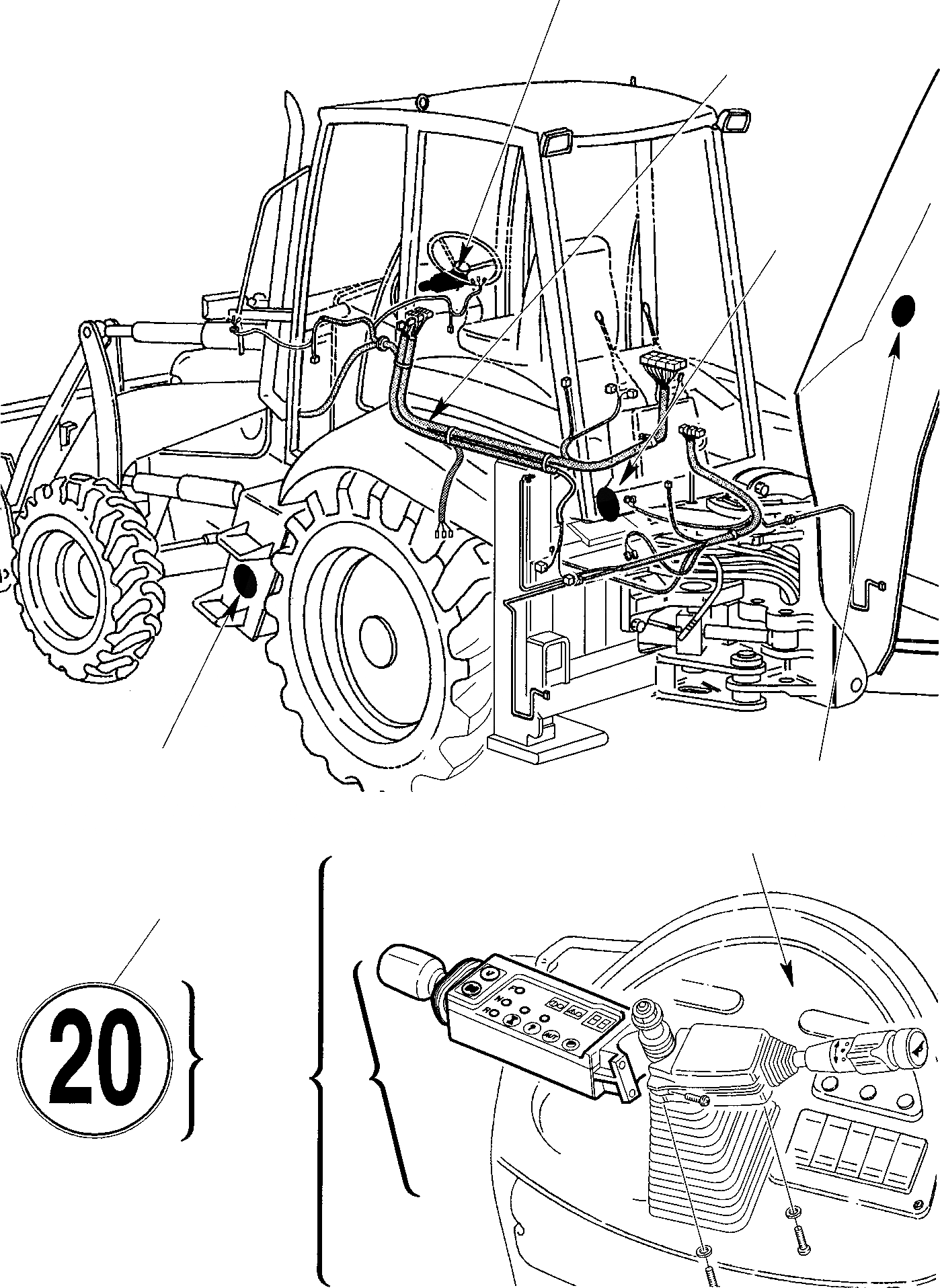 Схема запчастей Komatsu WB97R-2 - ACCESSOIRES ДЛЯ ГЕРМАН. ( КМ/Ч ВЕРСИЯ) МАРКИРОВКА