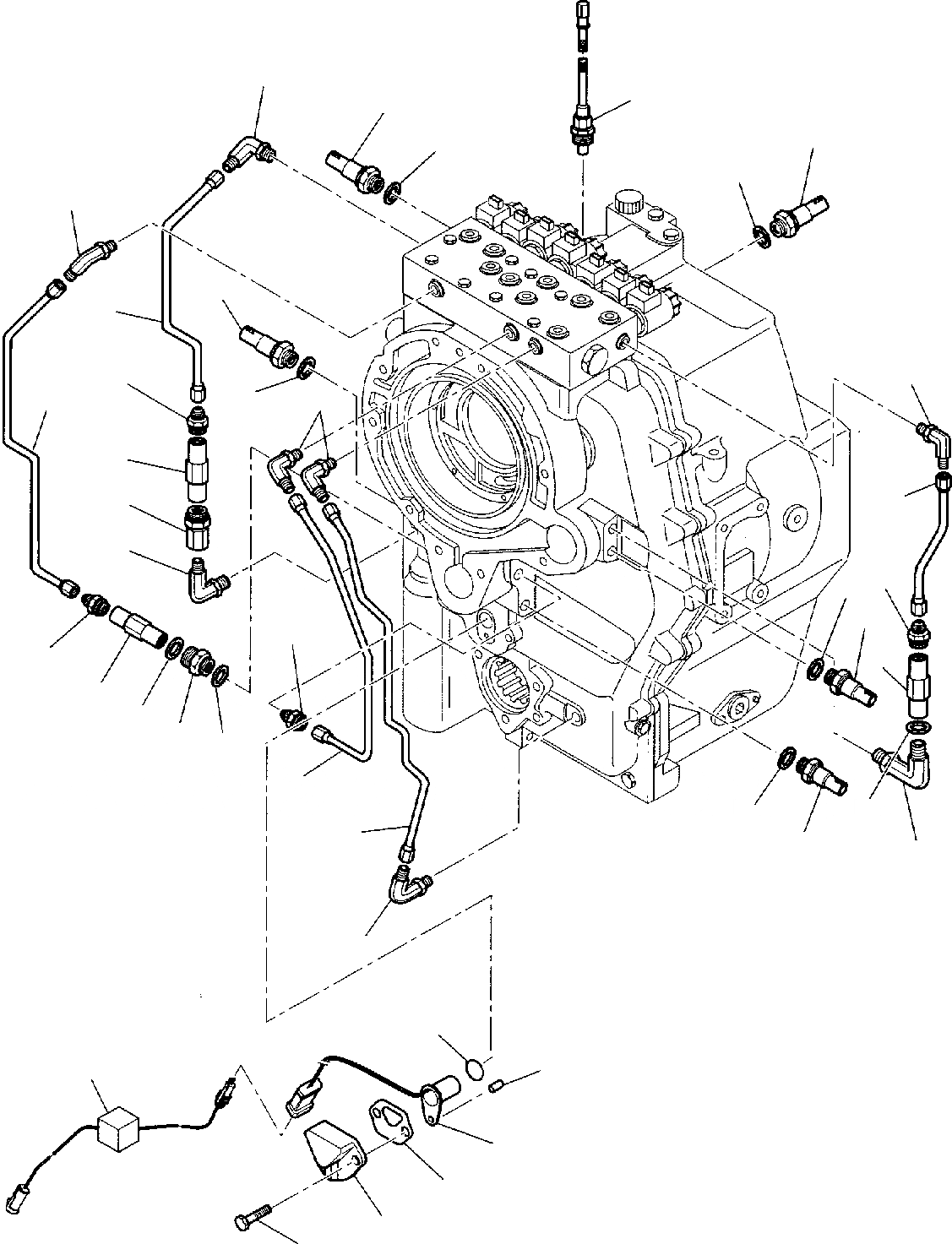 Схема запчастей Komatsu WB97R-2 - ТРАНСМИССИЯ (/) РАМА