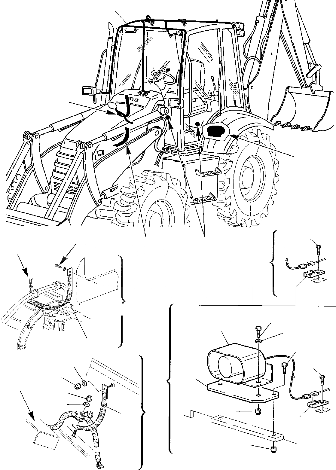 Схема запчастей Komatsu WB97R-2 - ЭЛЕКТРИКА (/) КОМПОНЕНТЫ ДВИГАТЕЛЯ И ЭЛЕКТРИКА