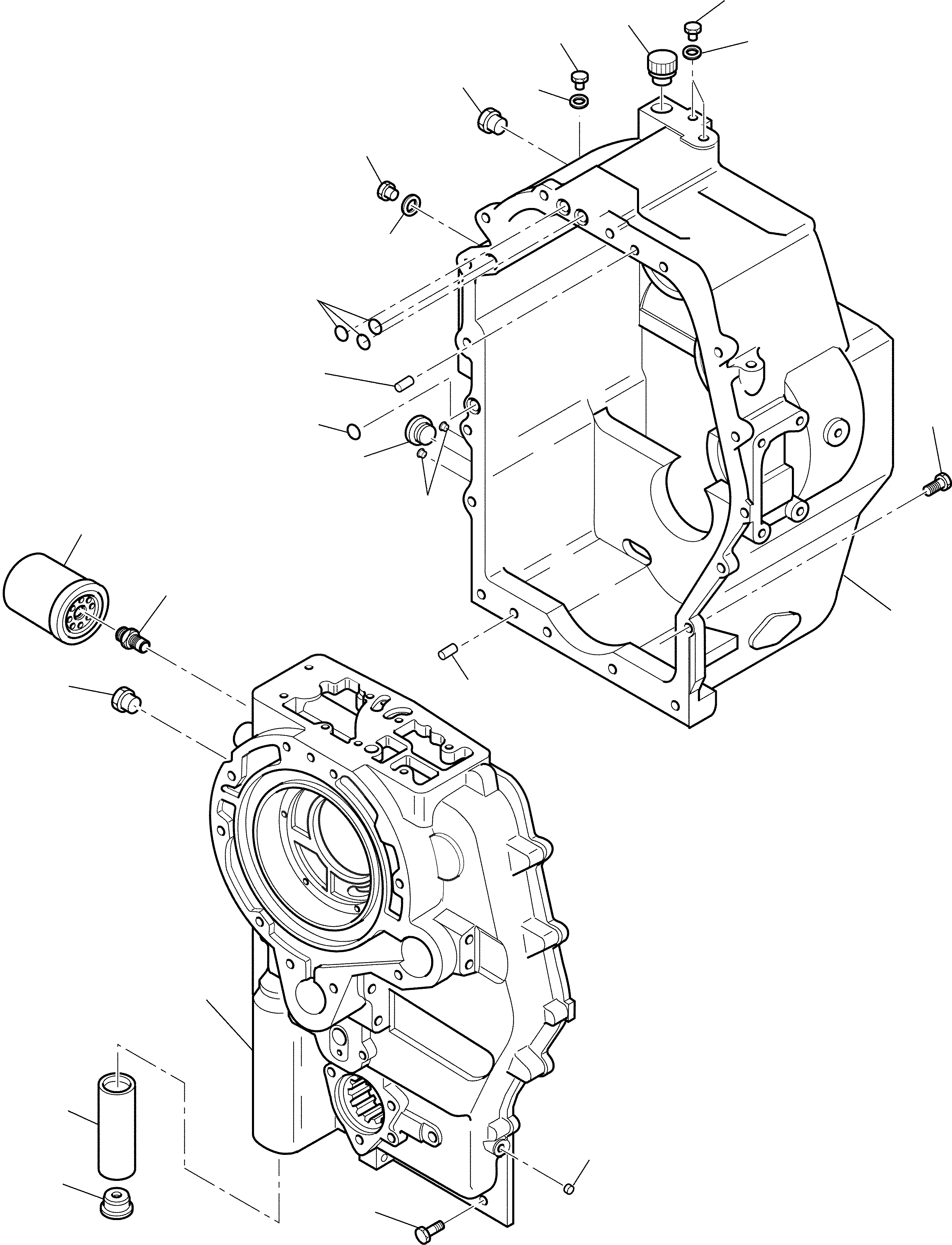 Схема запчастей Komatsu WB97R-2 - ТРАНСМИССИЯ TLB - EGM (ОПЦИОНН.) (/) РАМА