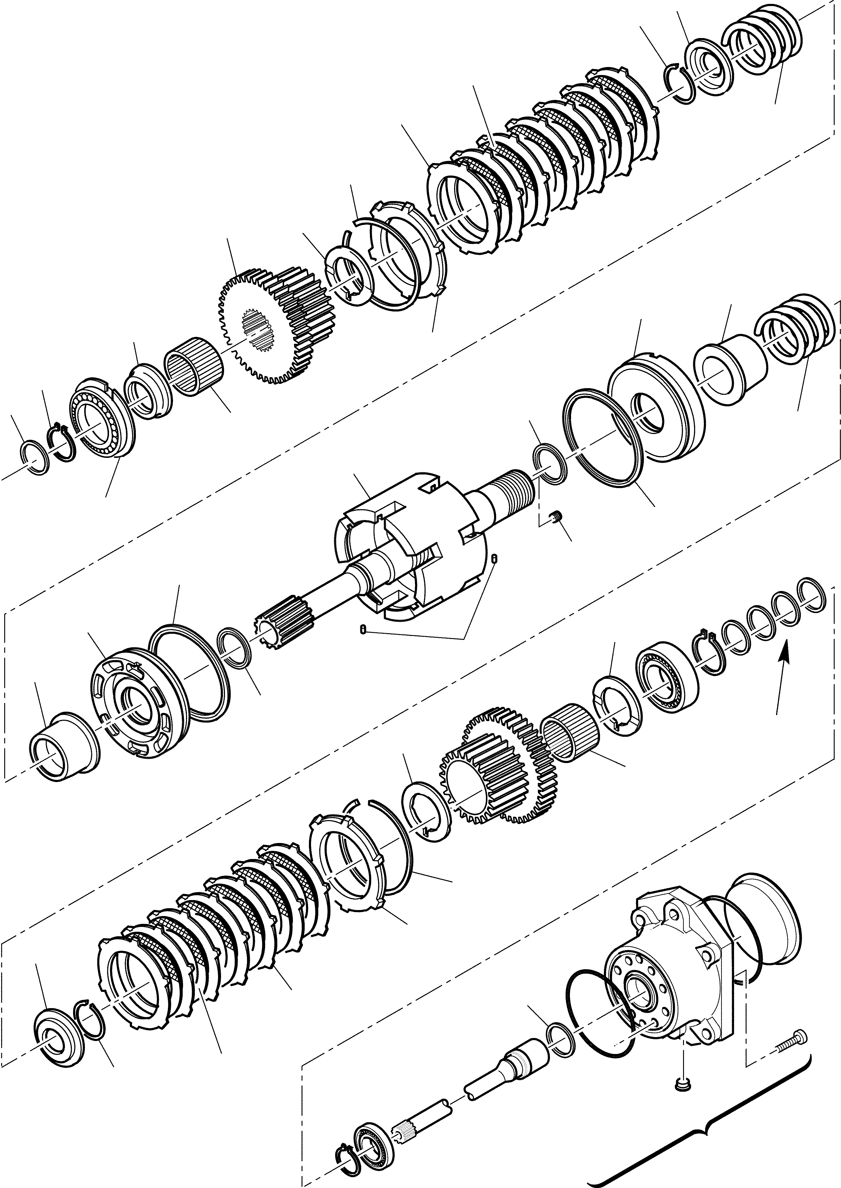 Схема запчастей Komatsu WB97R-2 - ТРАНСМИССИЯ TLB - EGM (ОПЦИОНН.) (/) РАМА