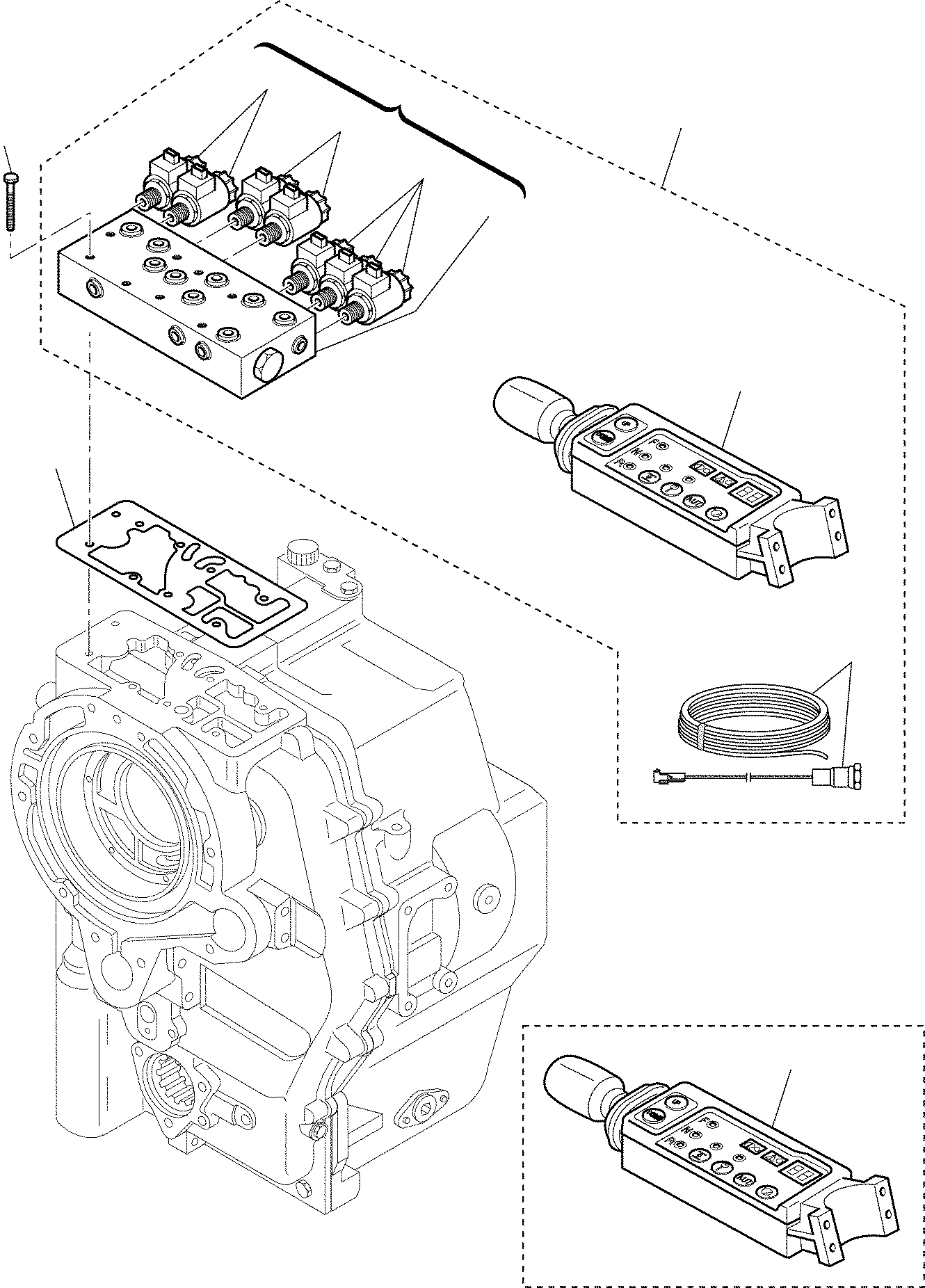 Схема запчастей Komatsu WB97R-2 - ТРАНСМИССИЯ TLB - EGM (ОПЦИОНН.) (/) РАМА