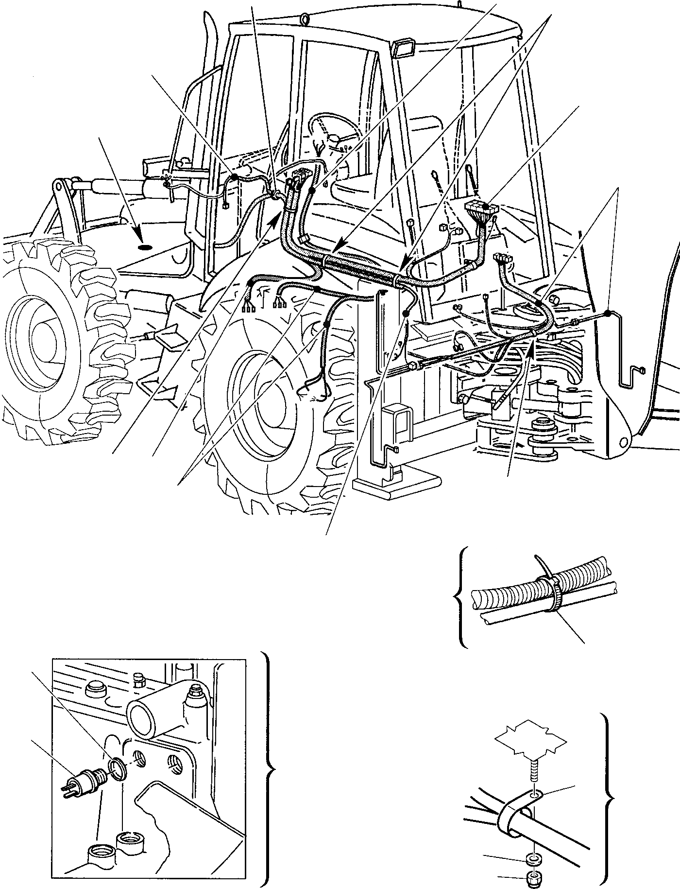 Схема запчастей Komatsu WB97S-2 - ЭЛЕКТРИКА (/) КОМПОНЕНТЫ ДВИГАТЕЛЯ И ЭЛЕКТРИКА