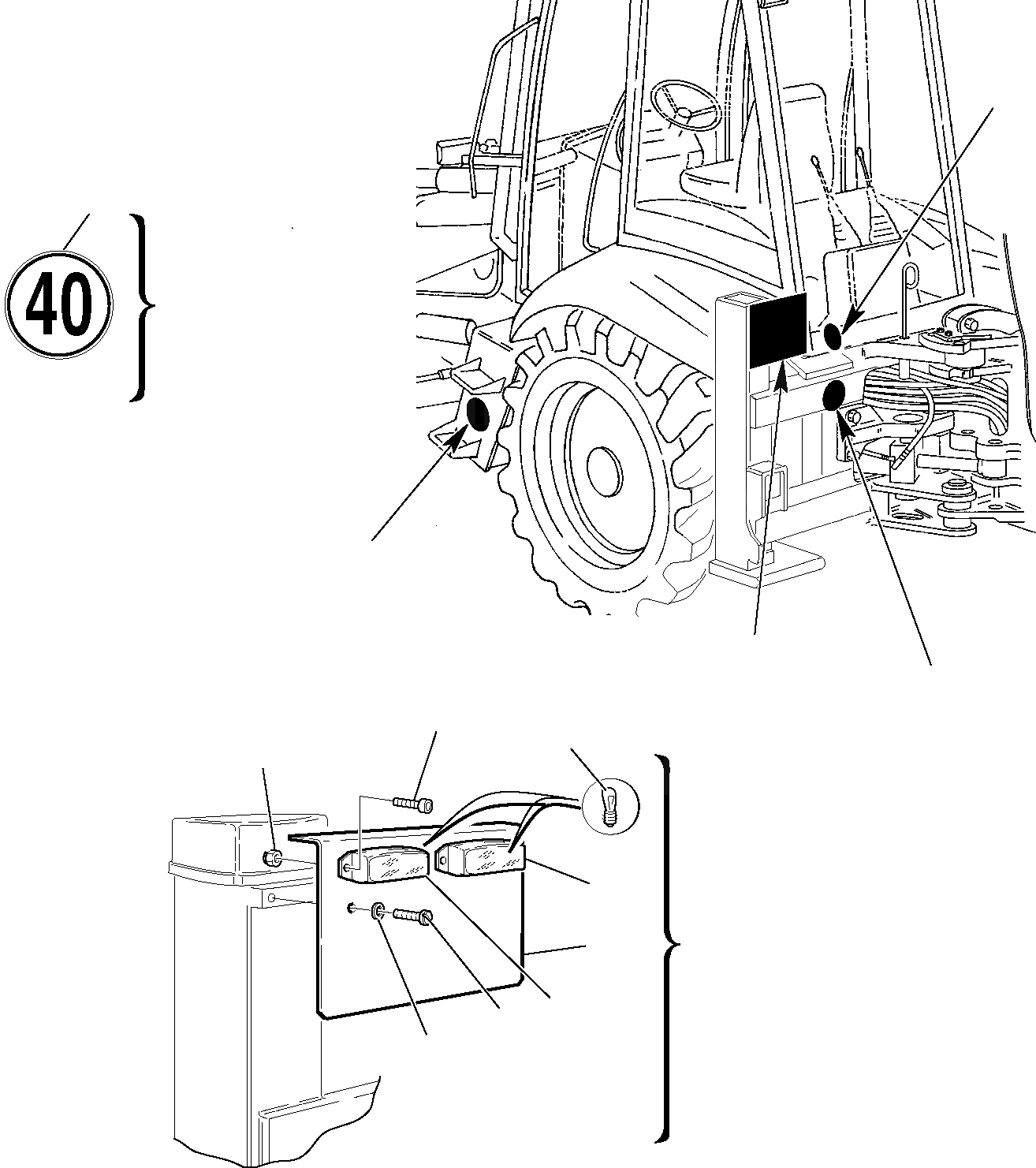 Схема запчастей Komatsu WB97S-2 - АКСЕССУАРЫ ДЛЯ ГЕРМАН. ( КМ/Ч ВЕРСИЯ) МАРКИРОВКА