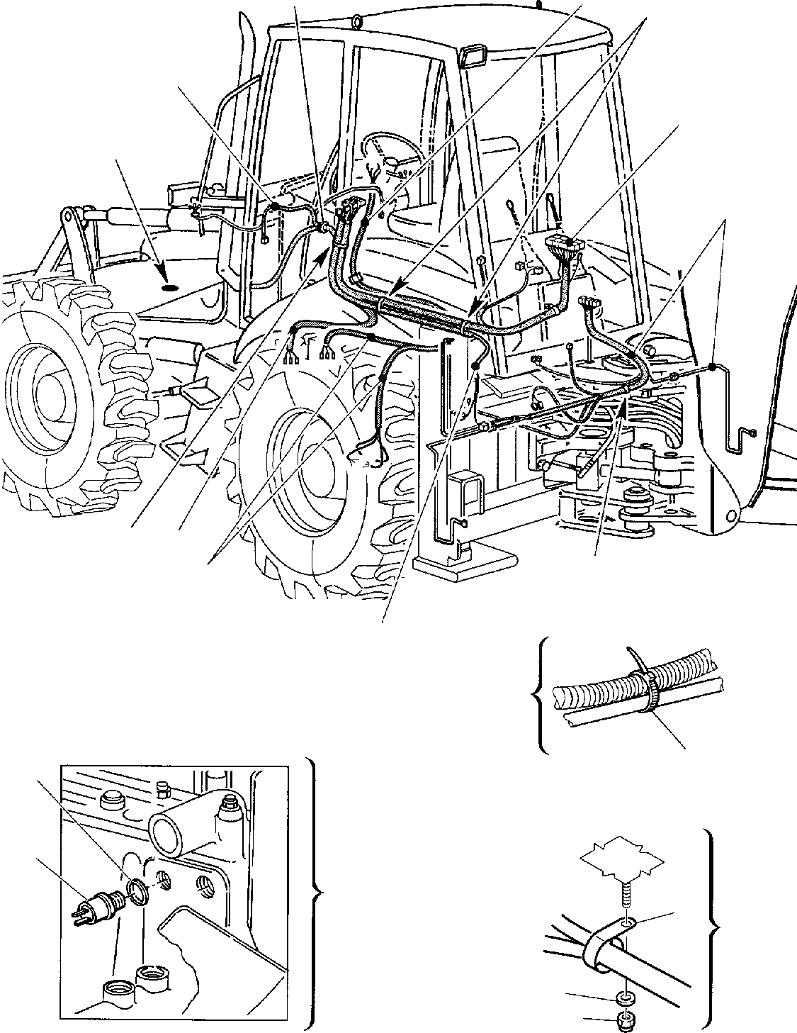 Схема запчастей Komatsu WB97S-2 - ЭЛЕКТРИКА (/) КОМПОНЕНТЫ ДВИГАТЕЛЯ И ЭЛЕКТРИКА