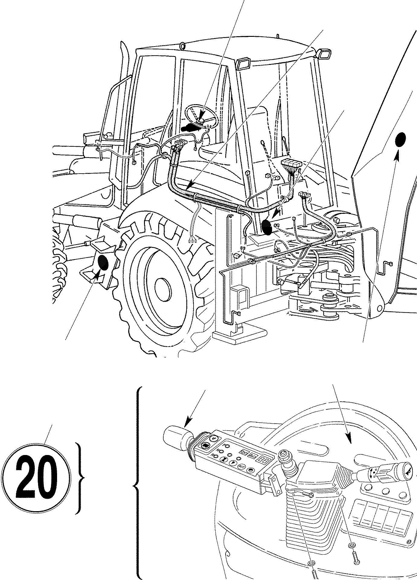 Схема запчастей Komatsu WB97S-2 - АКСЕССУАРЫ ДЛЯ ГЕРМАН. ( КМ/Ч ВЕРСИЯ) МАРКИРОВКА