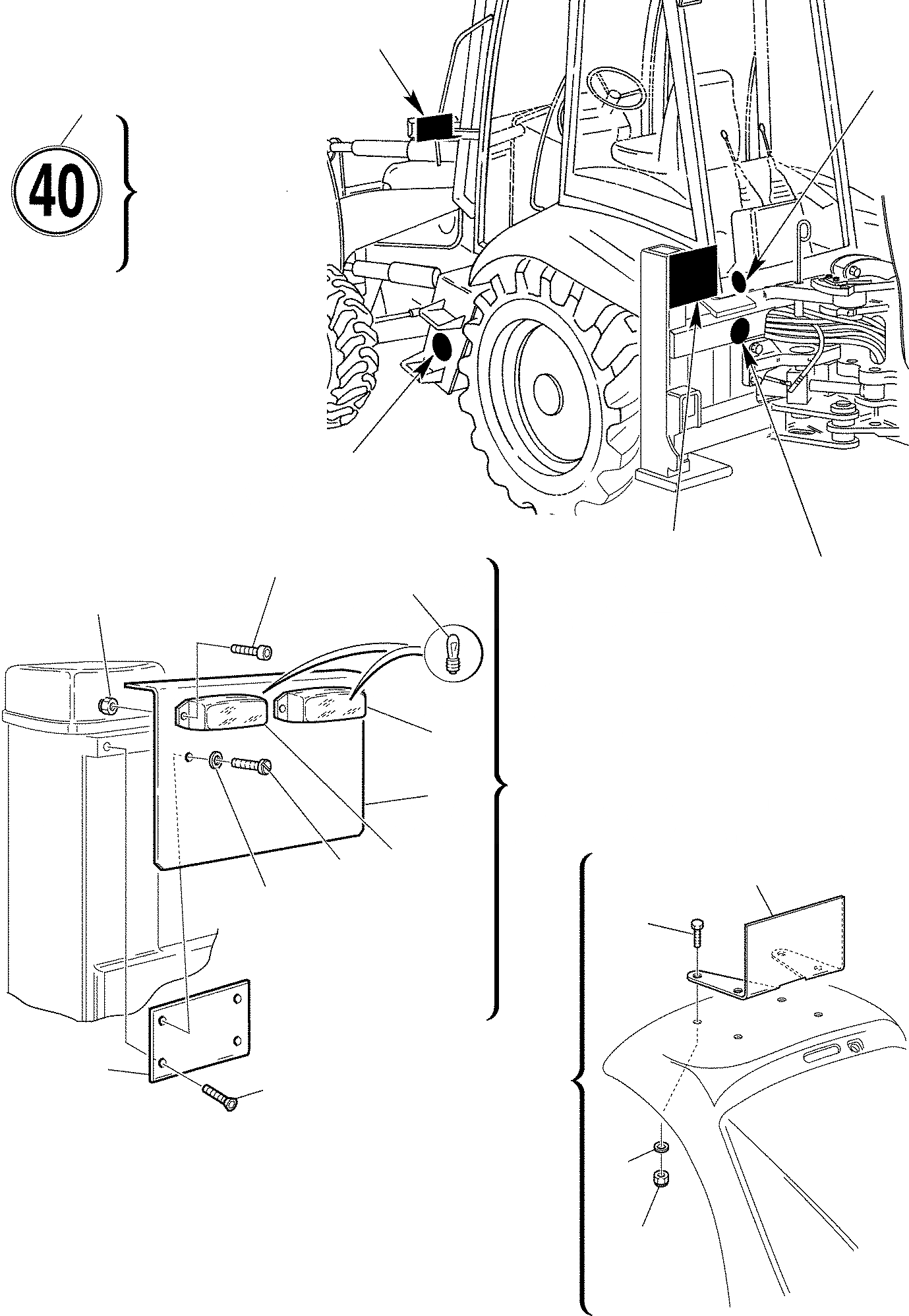 Схема запчастей Komatsu WB97S-2 - АКСЕССУАРЫ ДЛЯ ГЕРМАН. ( КМ/Ч ВЕРСИЯ) МАРКИРОВКА